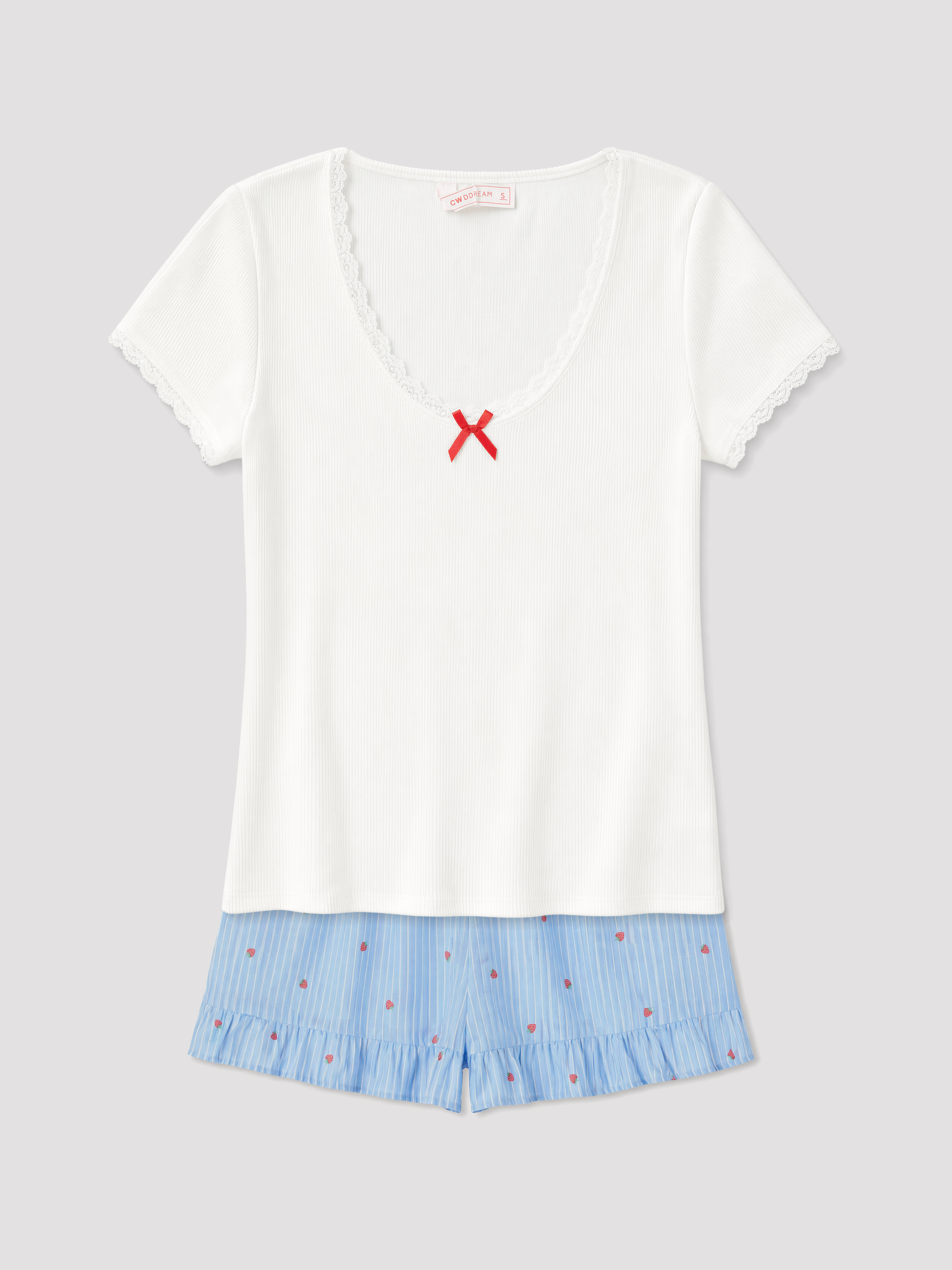 LCW DREAM Desenli Kadın Şortlu Pijama Takımı görsel 5