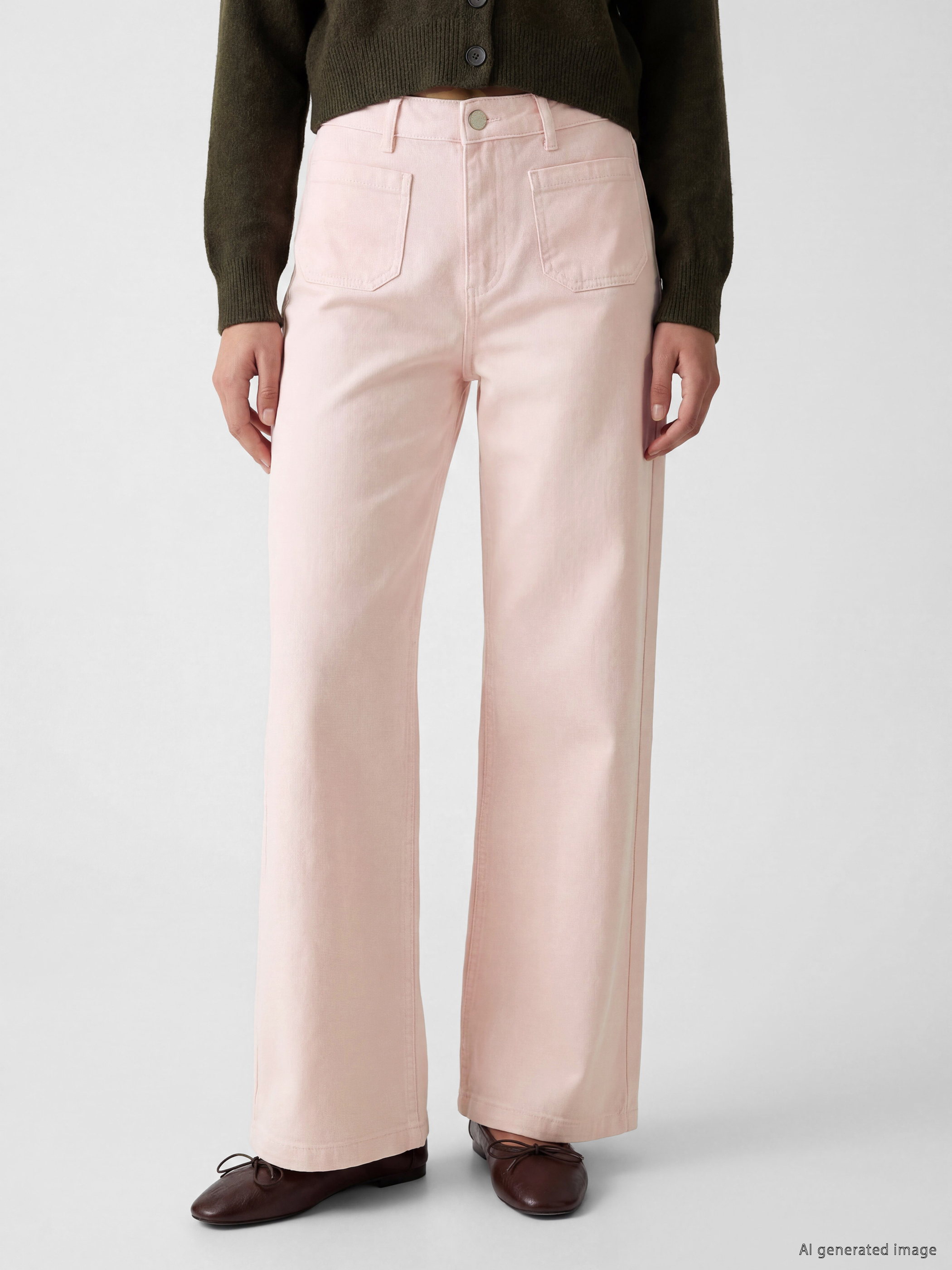 LCW Jeans Yüksek Bel Culotte Fit Kadın Jean Pantolon görsel 4
