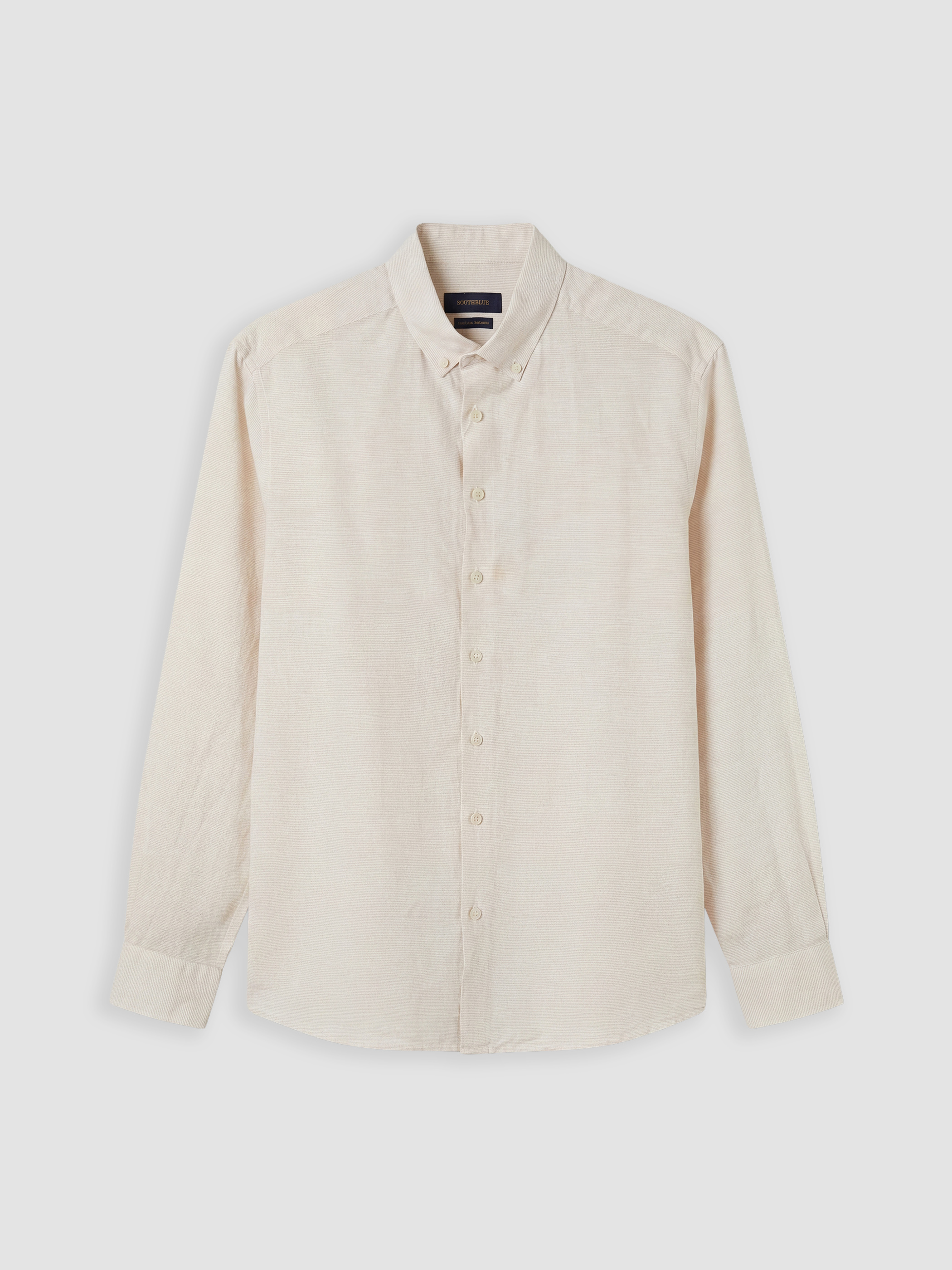 SOUTHBLUE Regular Fit Keten Karışımlı Erkek Gömlek görsel 5