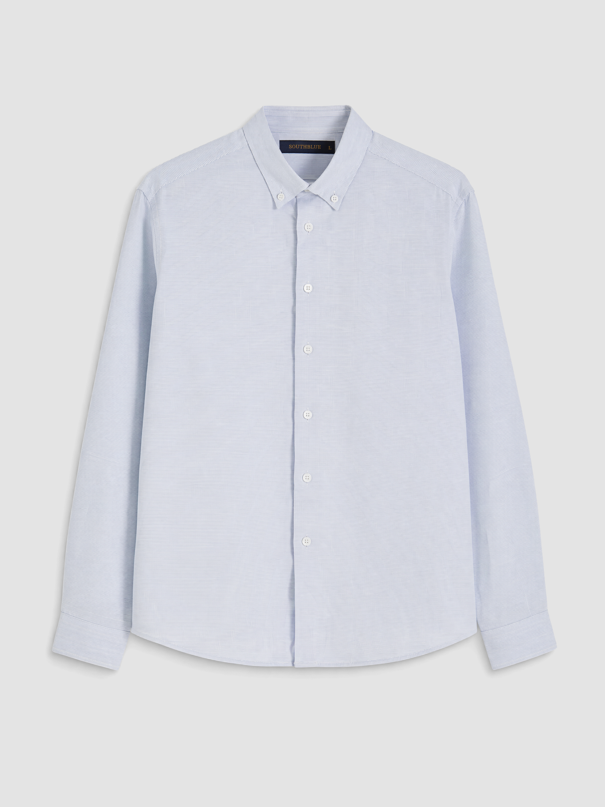 SOUTHBLUE Regular Fit Keten Karışımlı Erkek Gömlek görsel 5