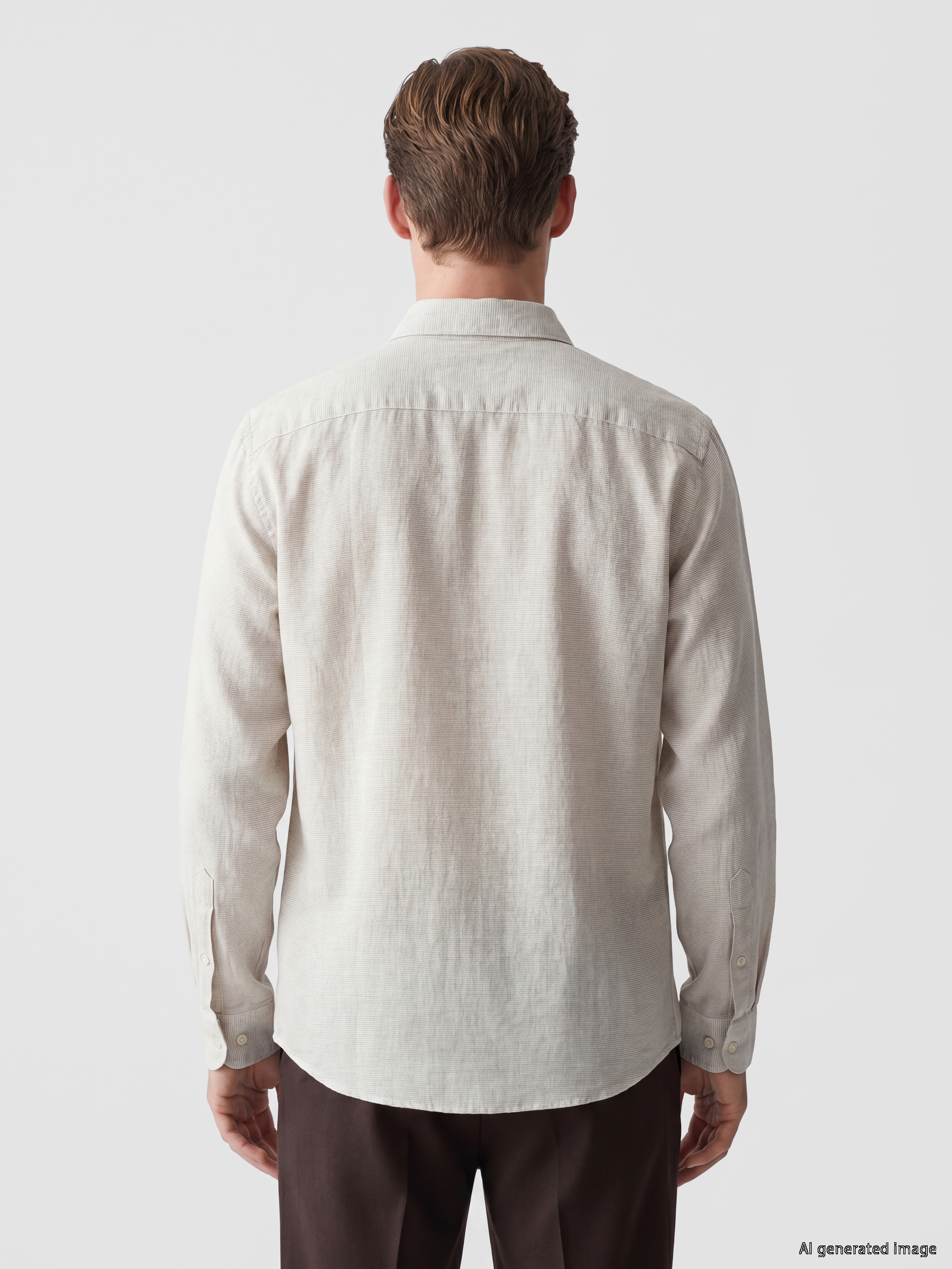 SOUTHBLUE Regular Fit Keten Karışımlı Erkek Gömlek görsel 4