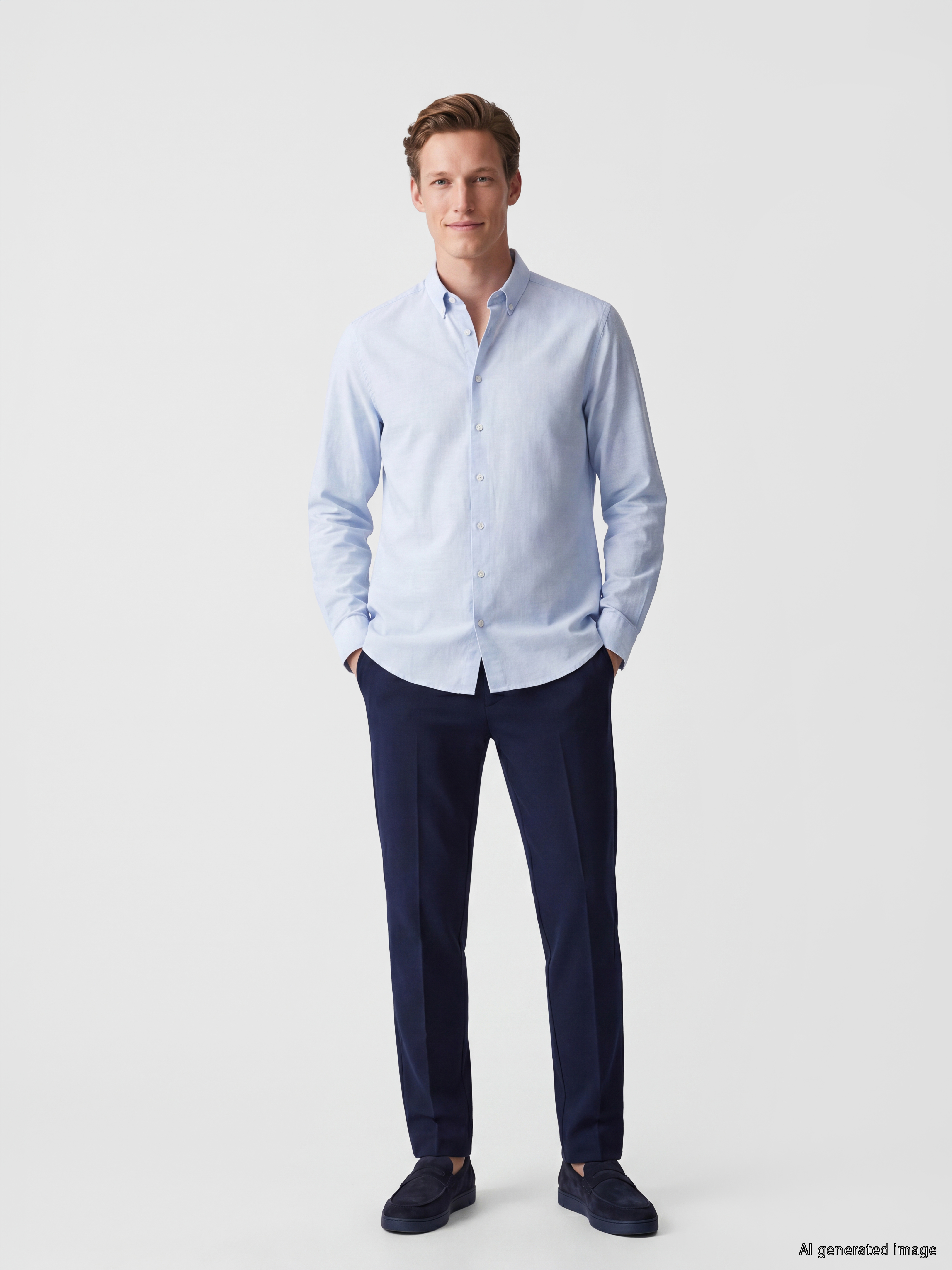 SOUTHBLUE Regular Fit Keten Karışımlı Erkek Gömlek görsel 2