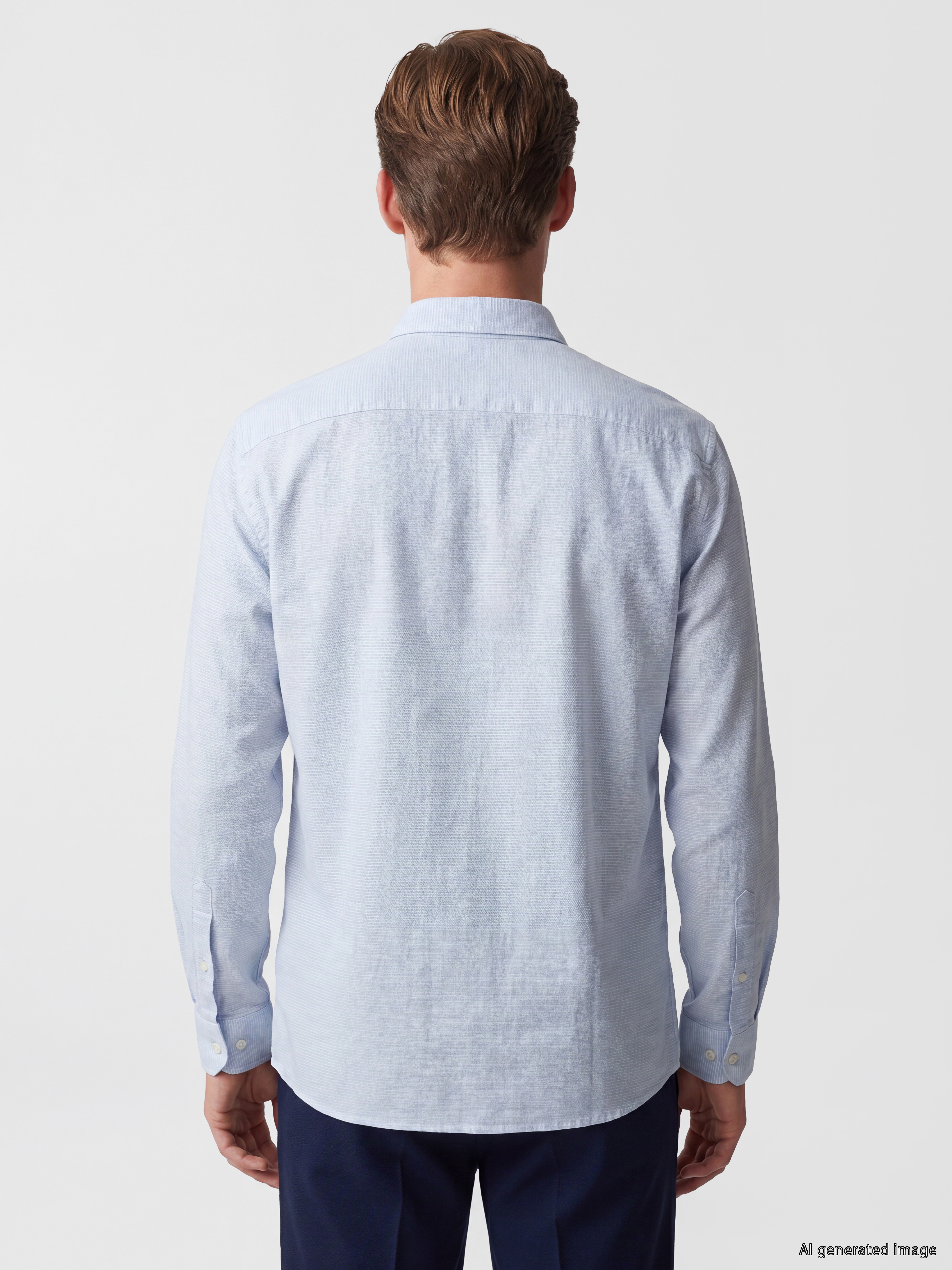 SOUTHBLUE Regular Fit Keten Karışımlı Erkek Gömlek görsel 4