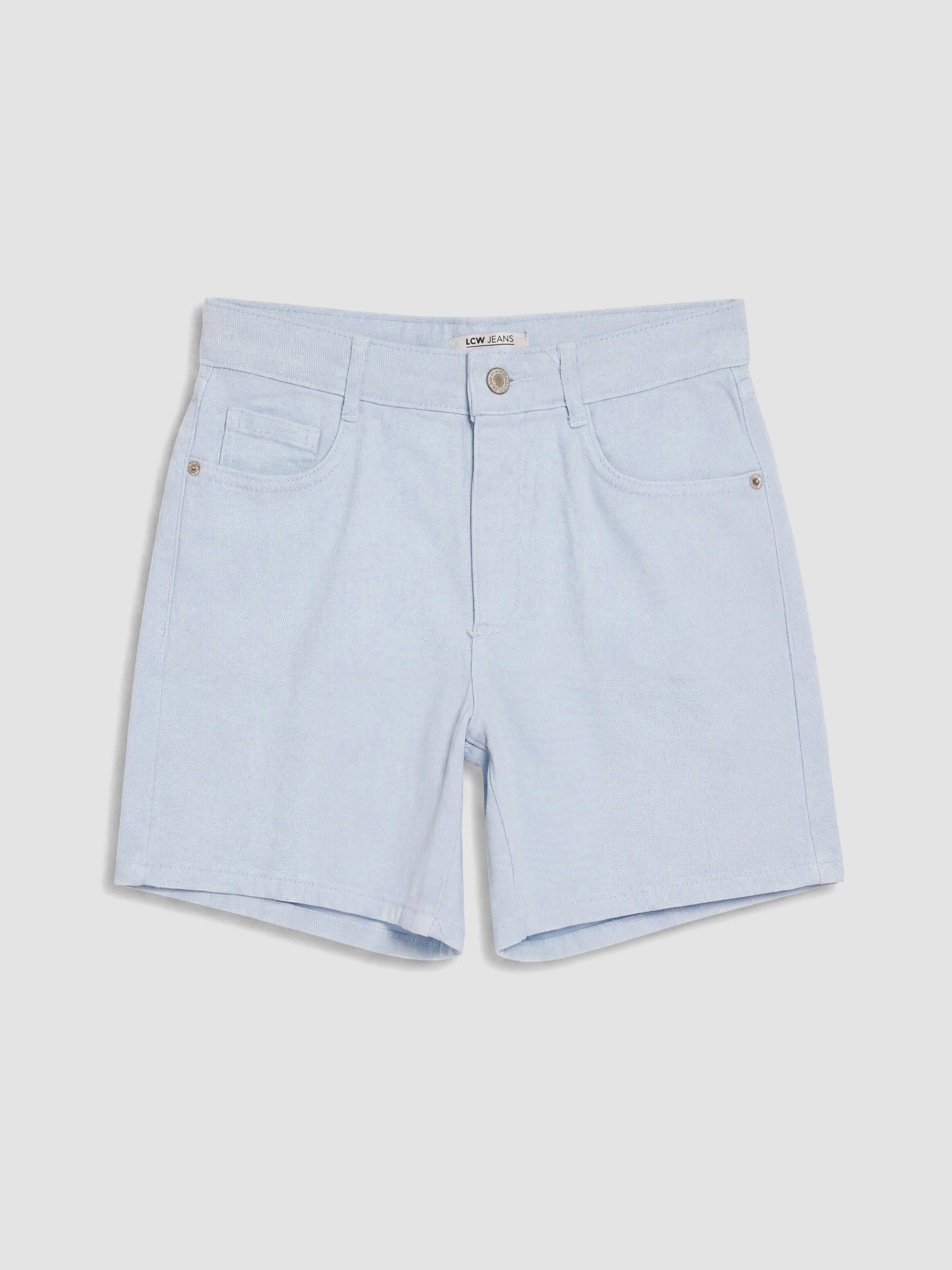 LCW Jeans Yüksek Bel Kadın Jean Şort görsel 5