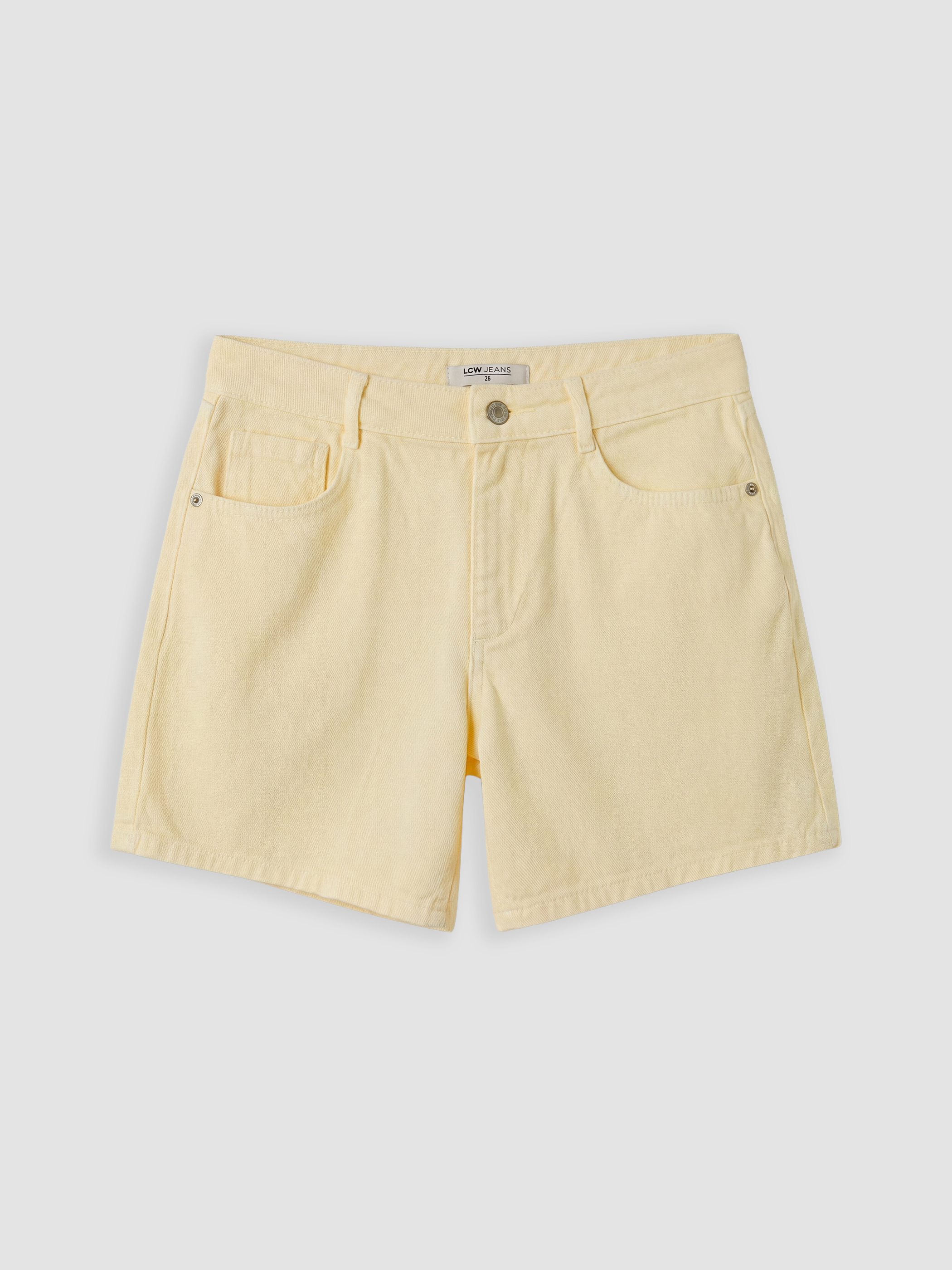 LCW Jeans Yüksek Bel Kadın Jean Şort görsel 5