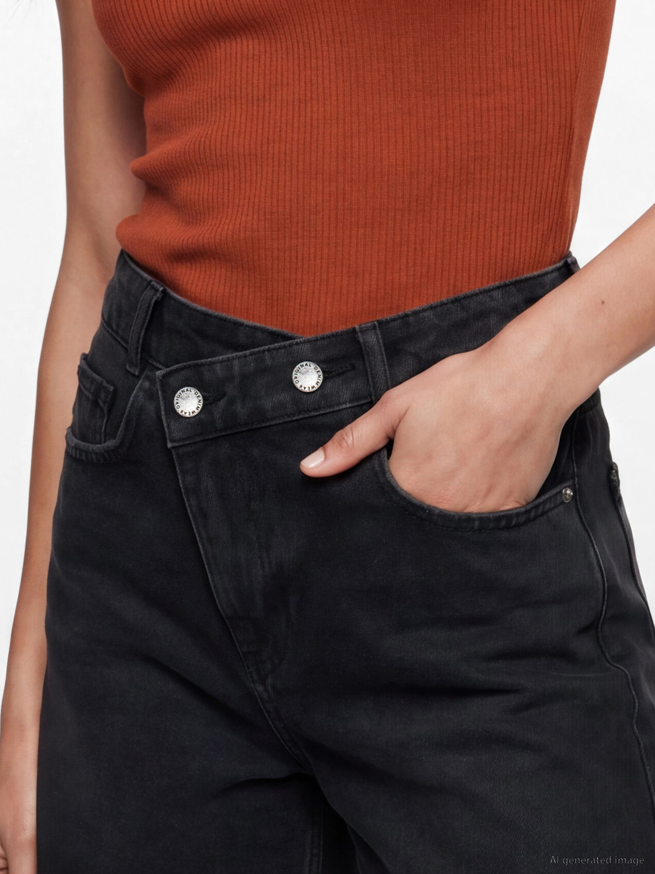 LCW Jeans Regular Fit Kadın Mini Jean Şort görsel 3