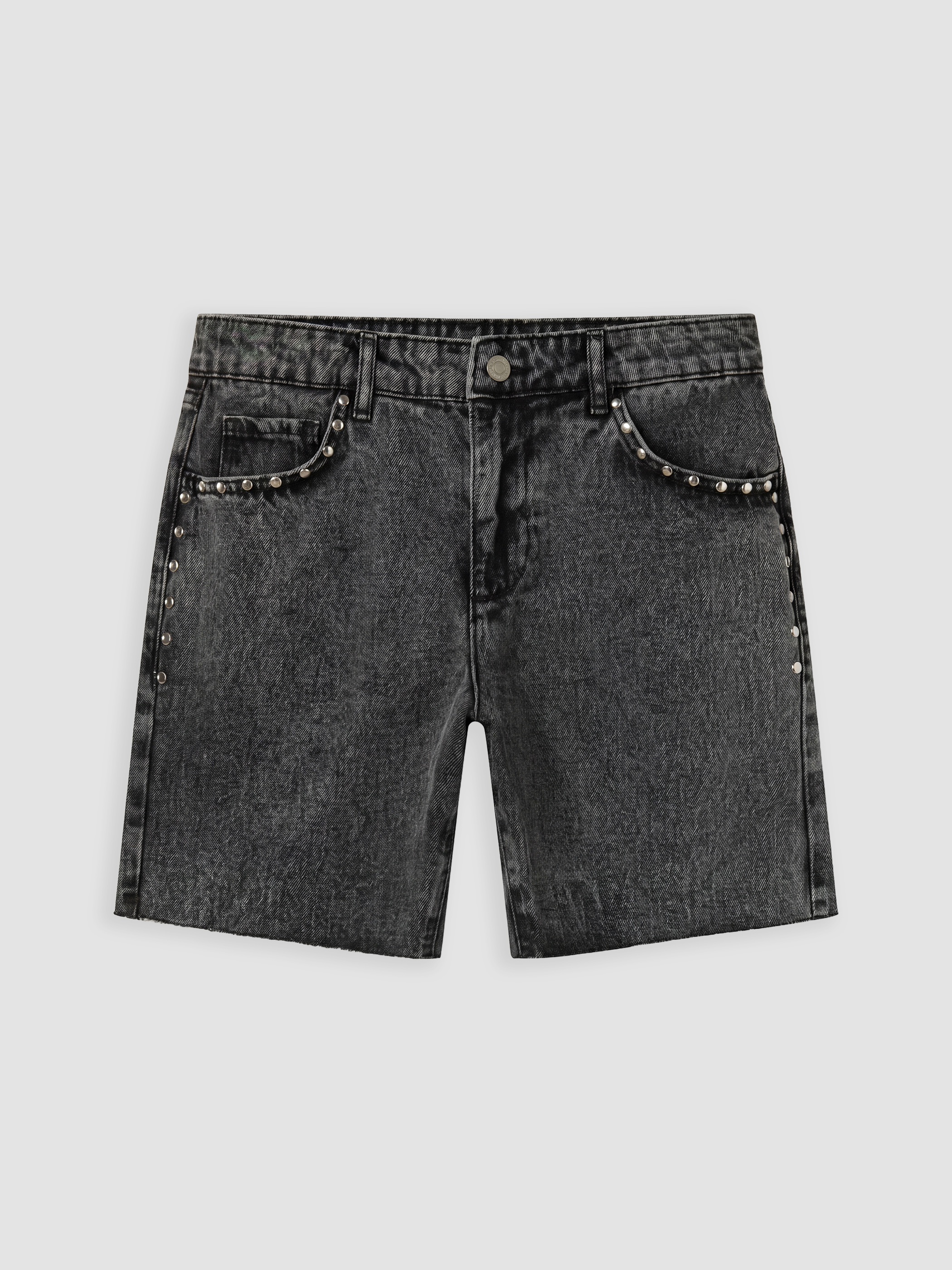 LCW Jeans Yüksek Bel Zımba Detaylı Kadın Jean Şort görsel 5