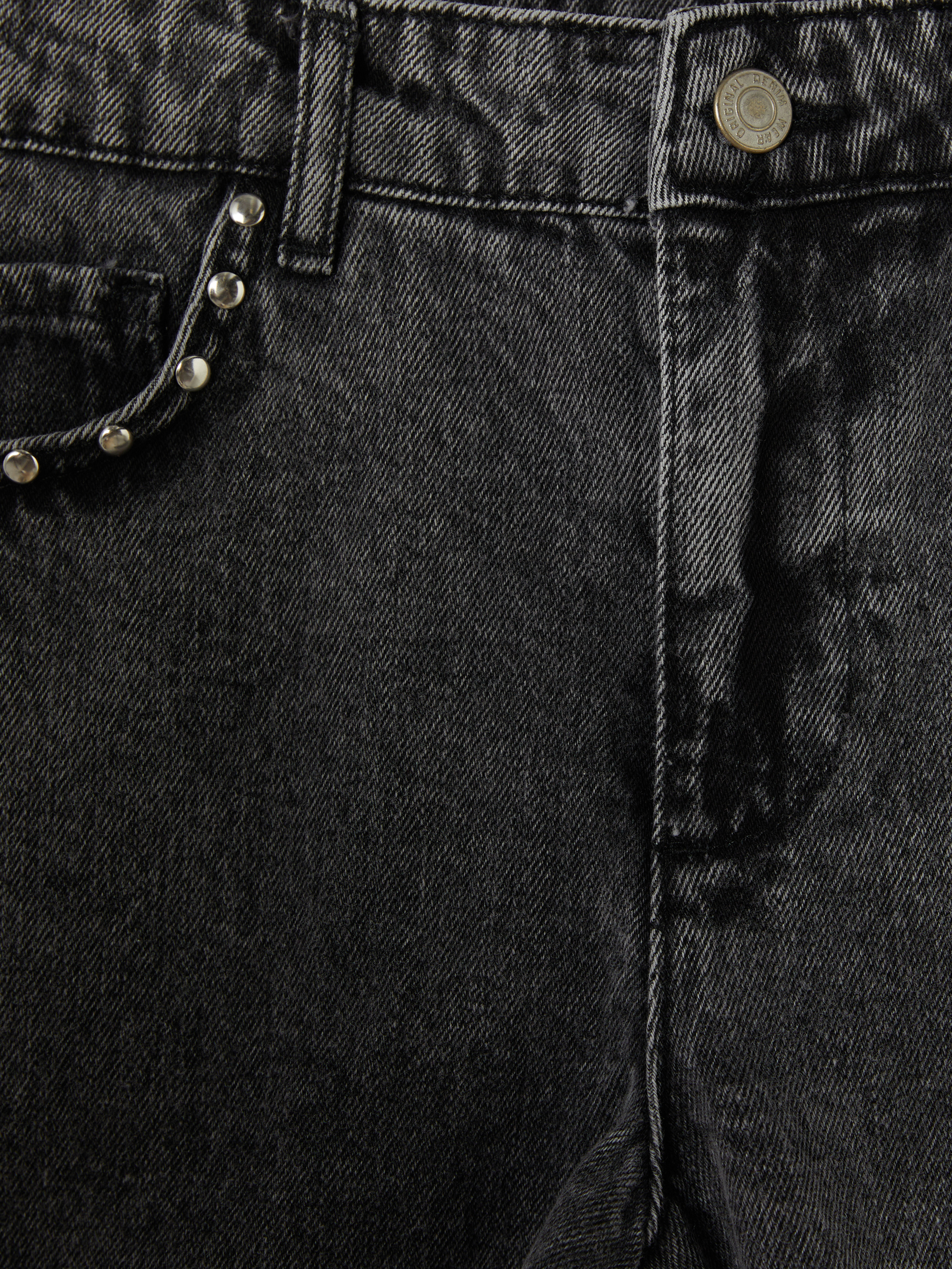 LCW Jeans Yüksek Bel Zımba Detaylı Kadın Jean Şort görsel 7