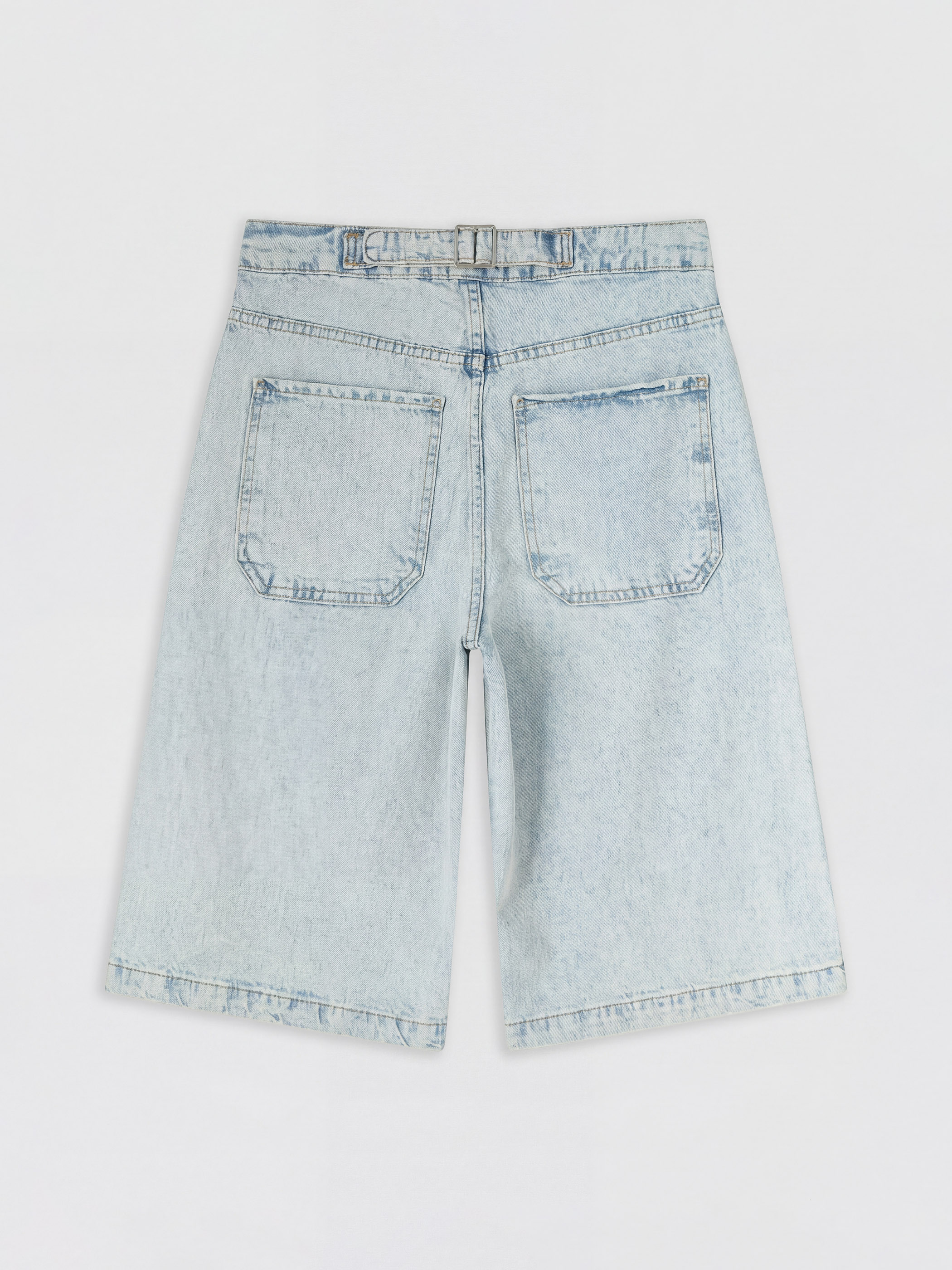 LCW Jeans Yüksek Bel Bermuda Fit Kadın Jean Şortolon görsel 6