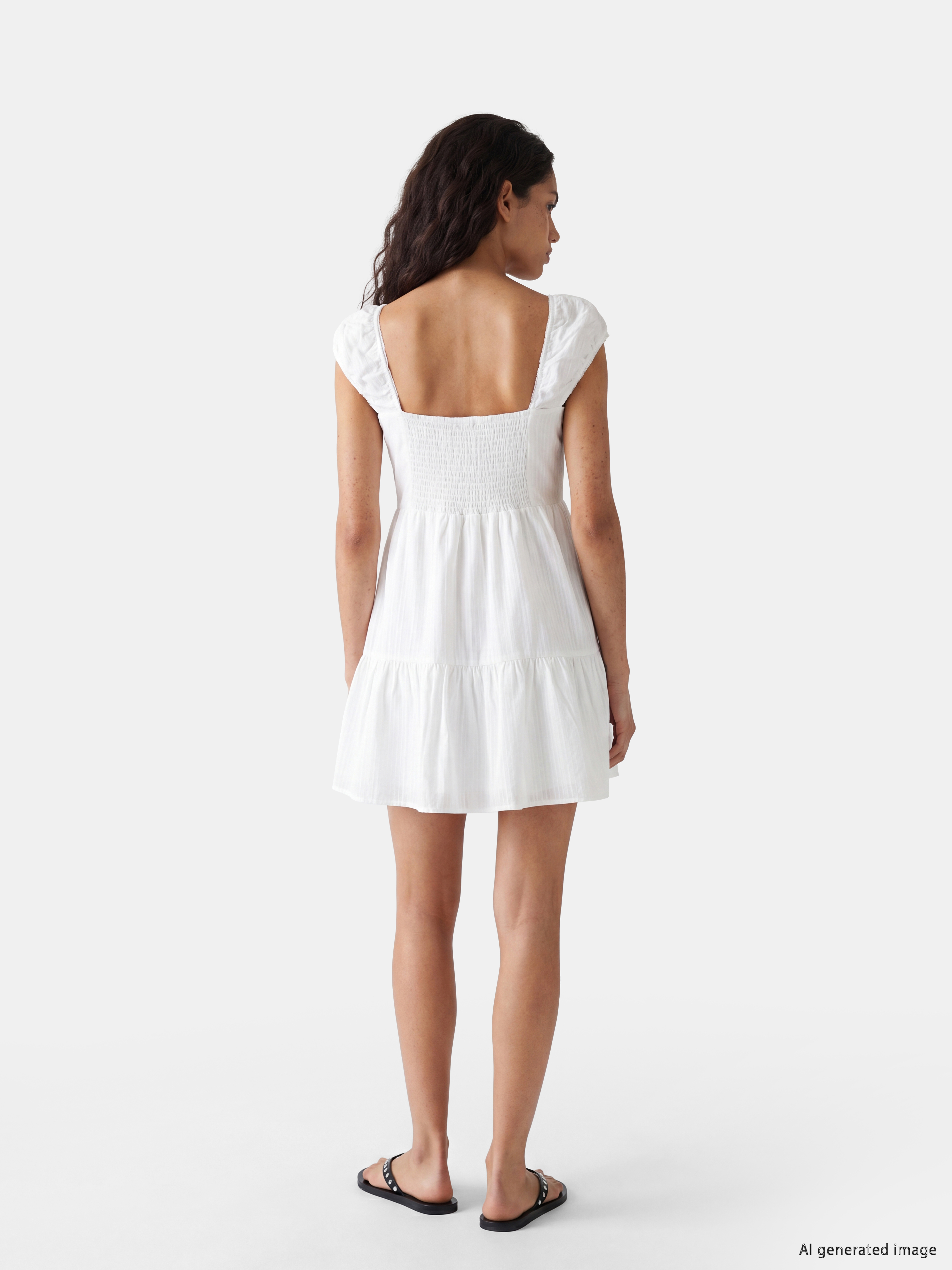 XSIDE Belden Oturtma Poplin Korseli Mini Elbise görsel 3