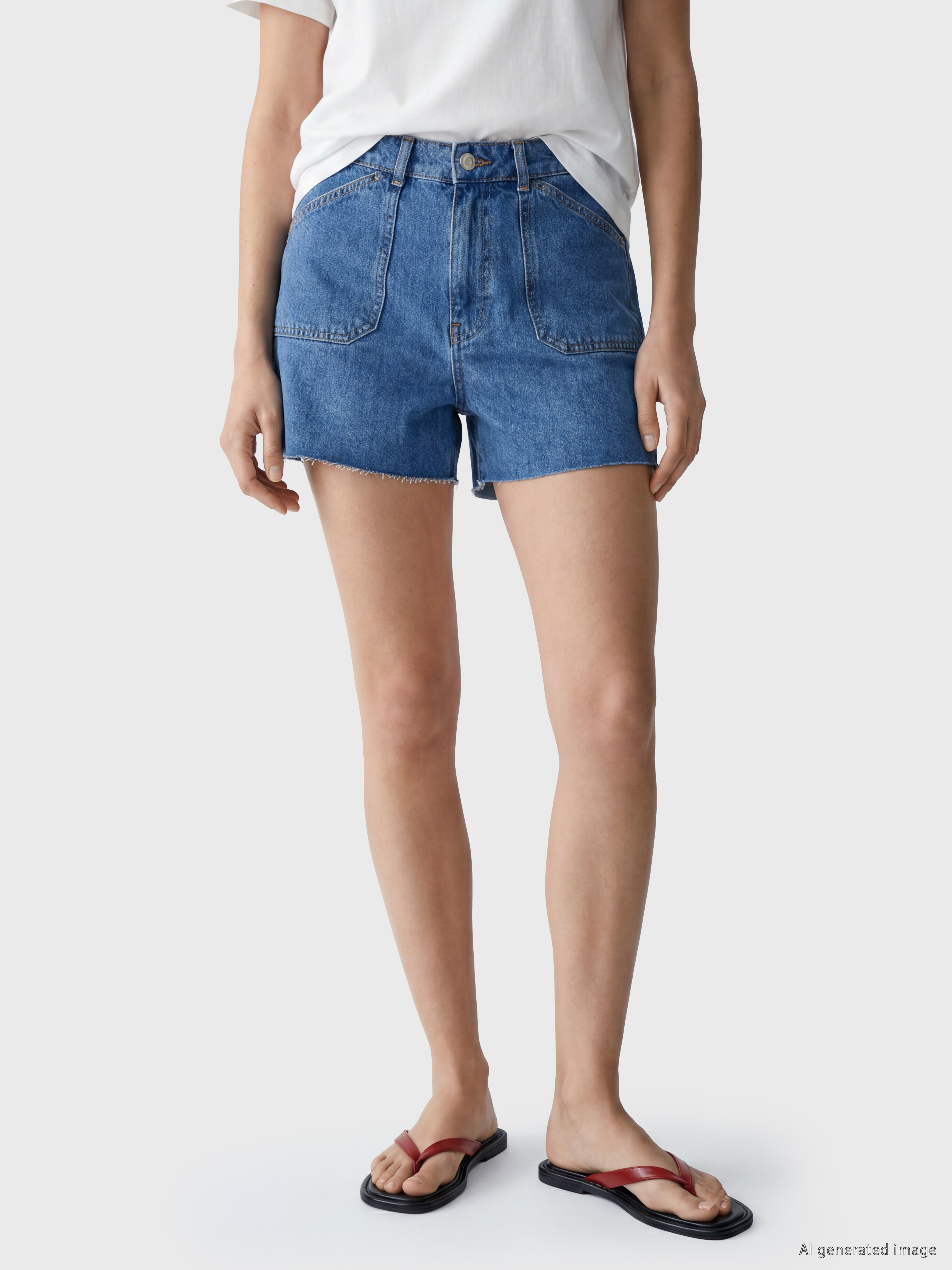 LCW Jeans Regular Fit Kadın Jean Şort görsel 2