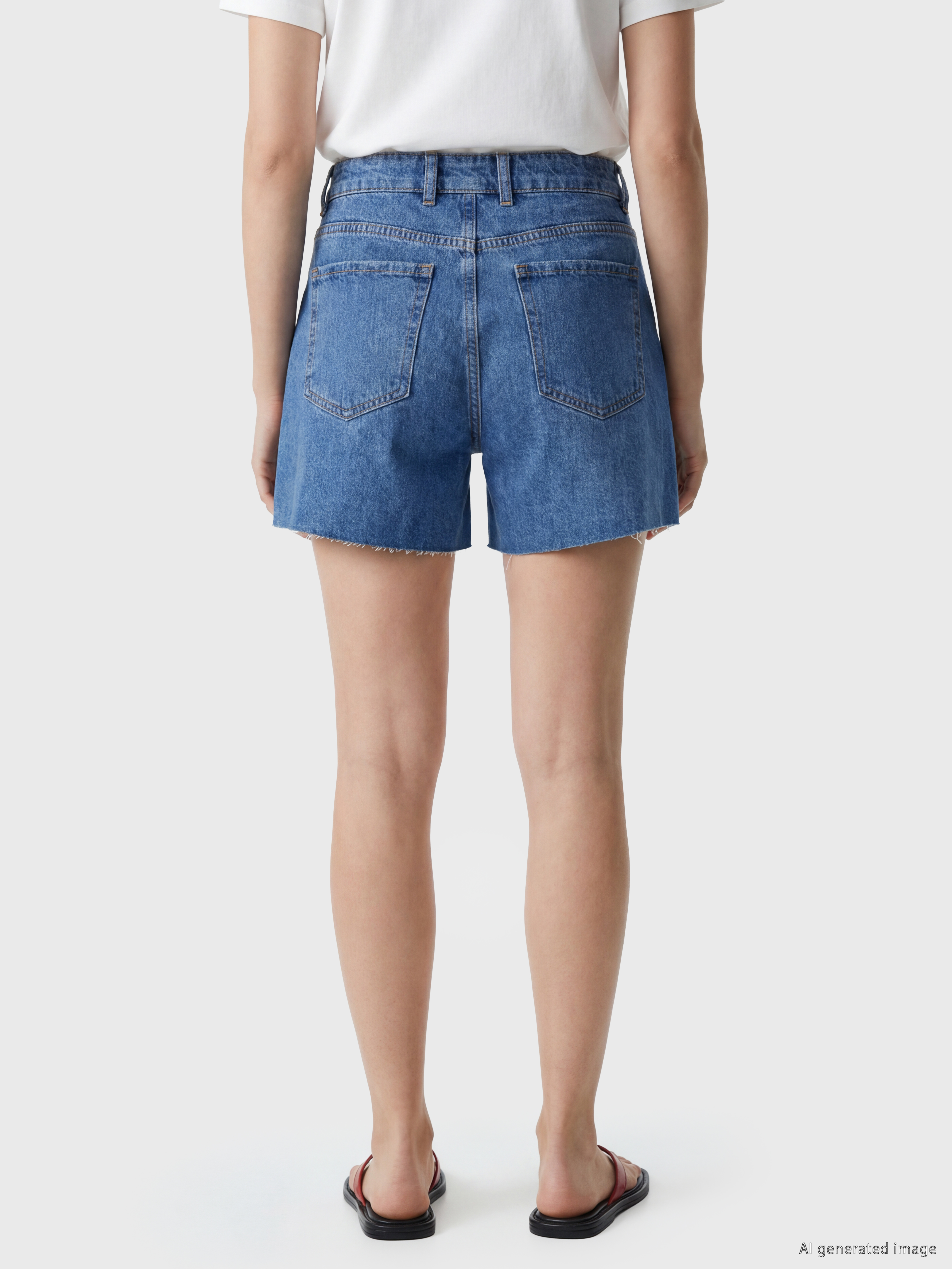 LCW Jeans Regular Fit Kadın Jean Şort görsel 4