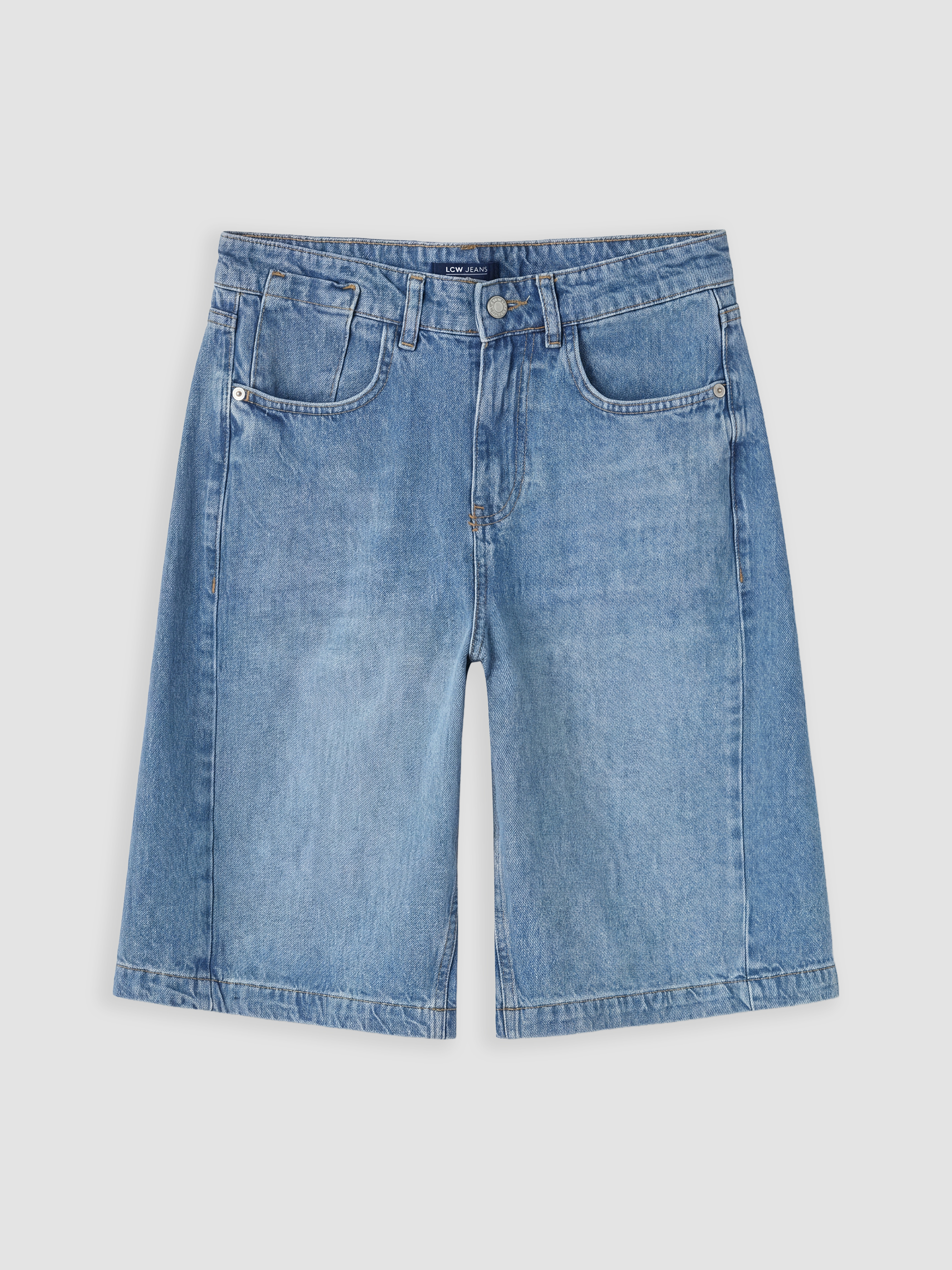 LCW Jeans Bermuda Fit Kadın Jean Şortolon görsel 5