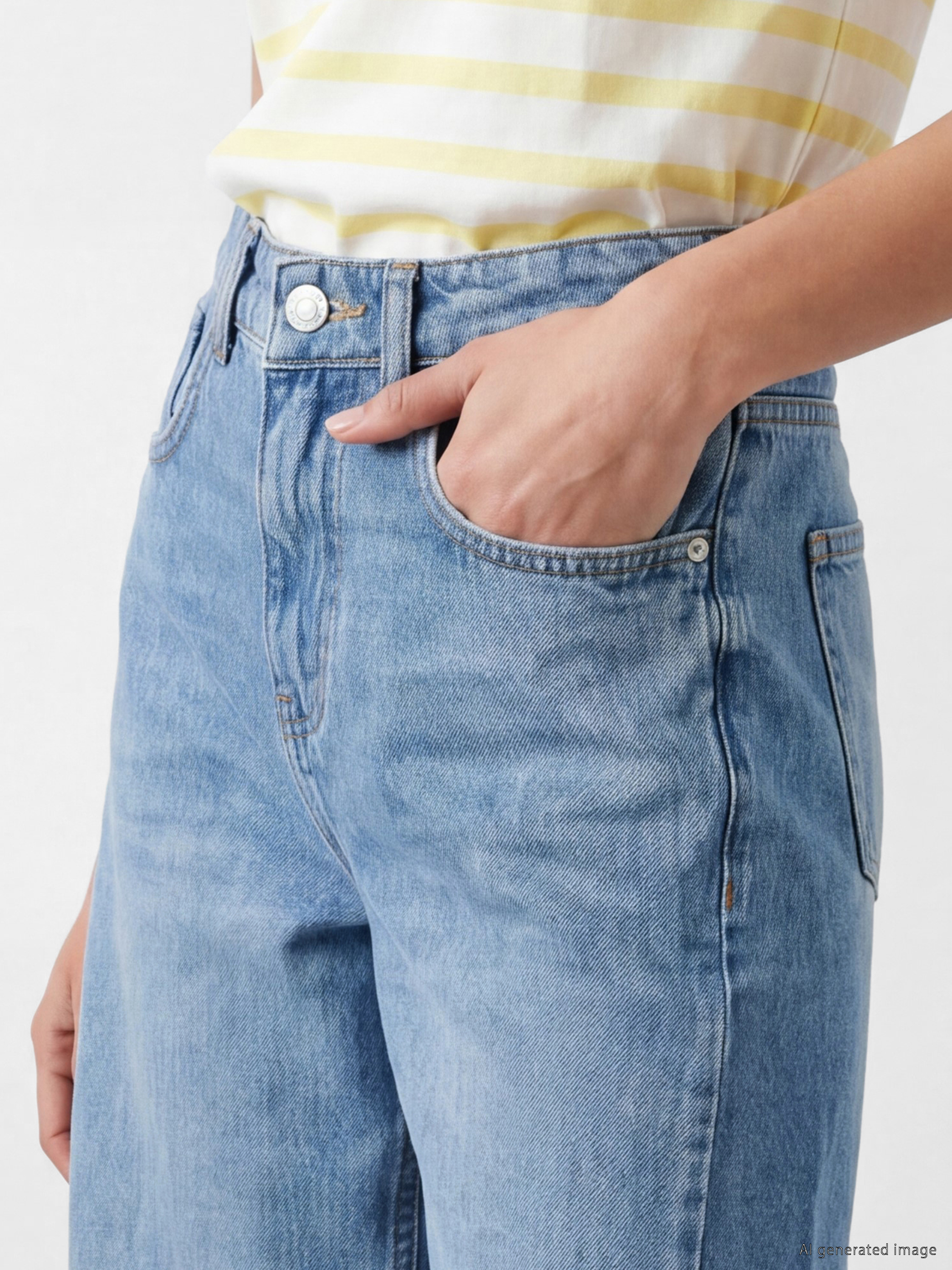 LCW Jeans Bermuda Fit Kadın Jean Şortolon görsel 3