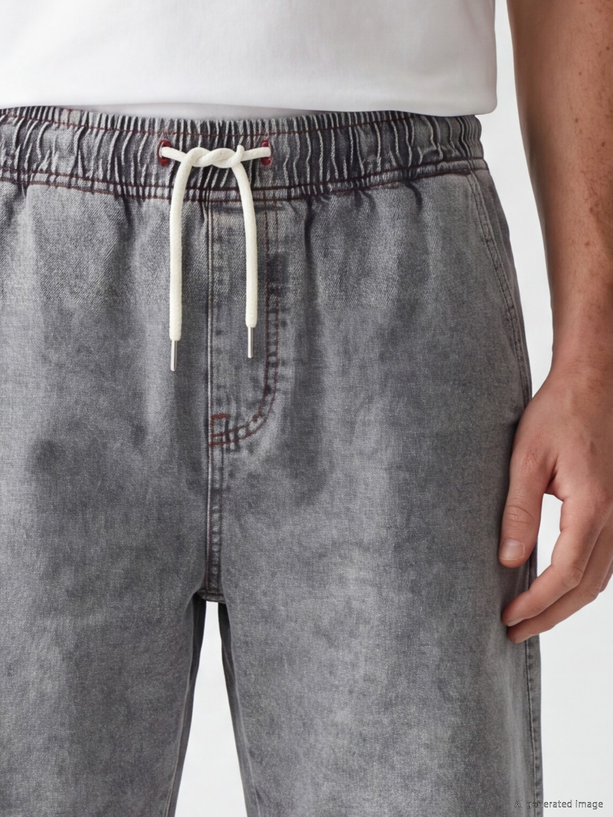 LCW Jeans Loose Fit Erkek Jean Şort görsel 3