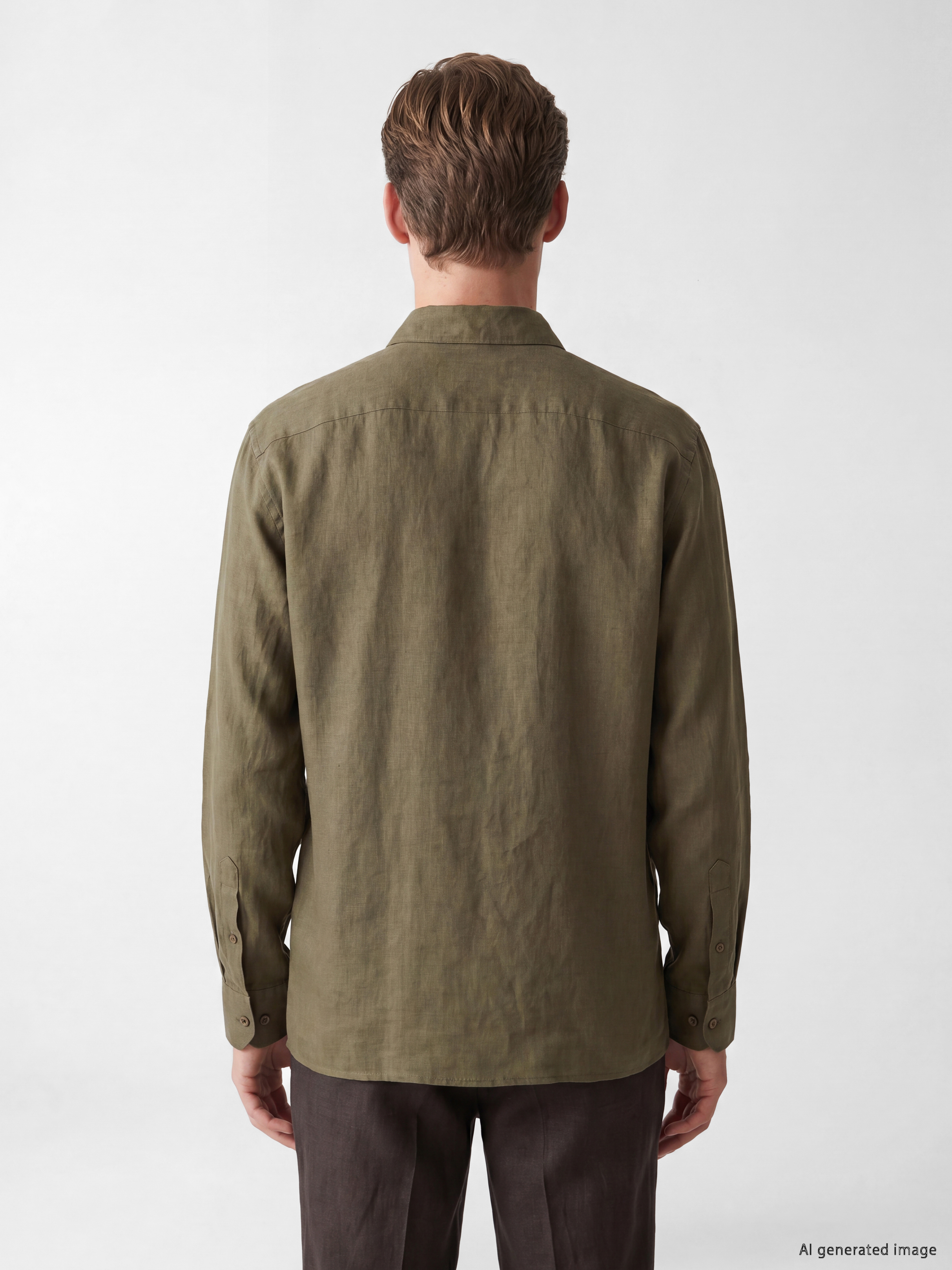 SOUTHBLUE Regular Fit %100 Keten Erkek Gömlek görsel 4
