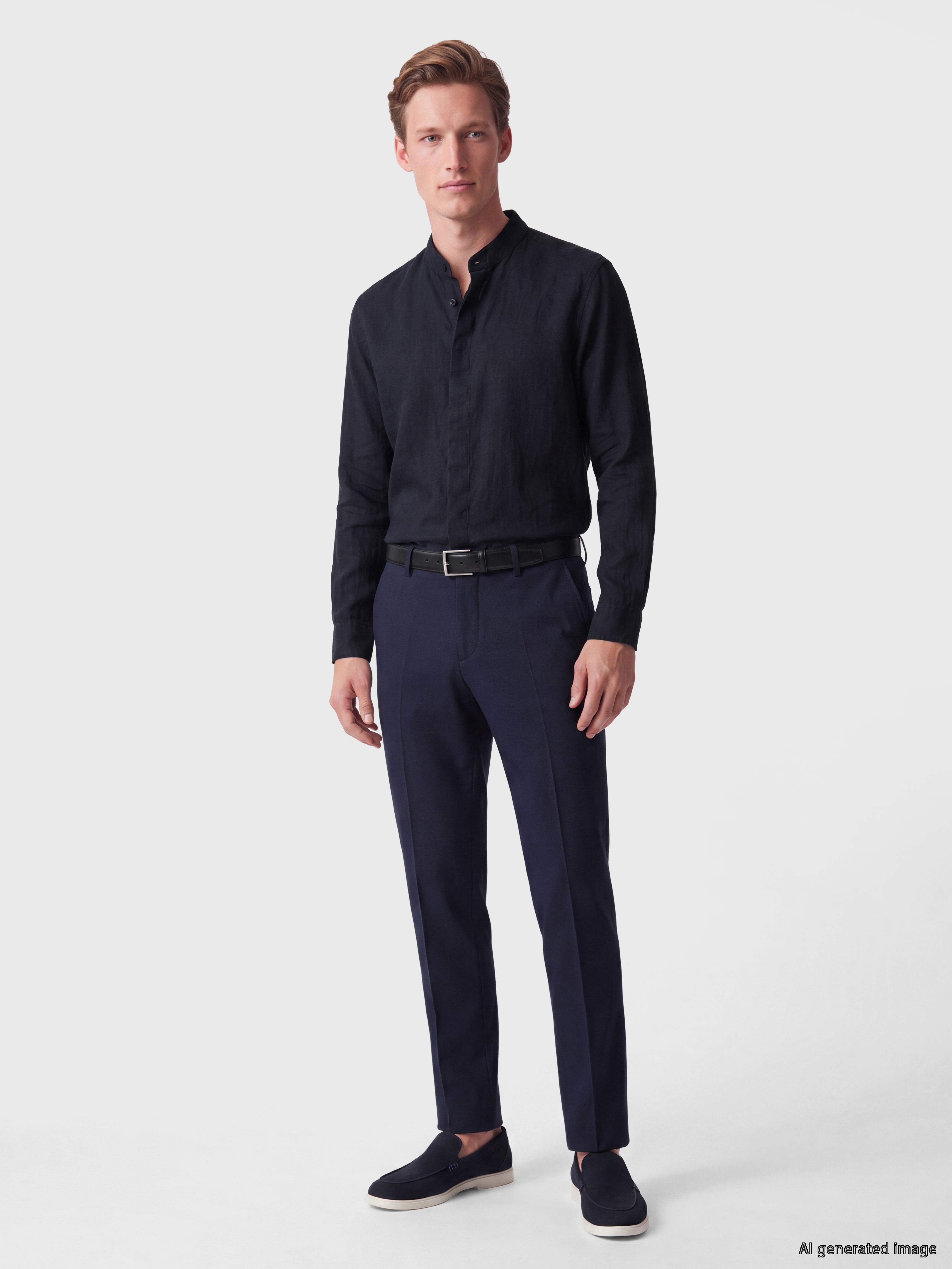 SOUTHBLUE Regular Fit %100 Keten Erkek Gömlek görsel 2