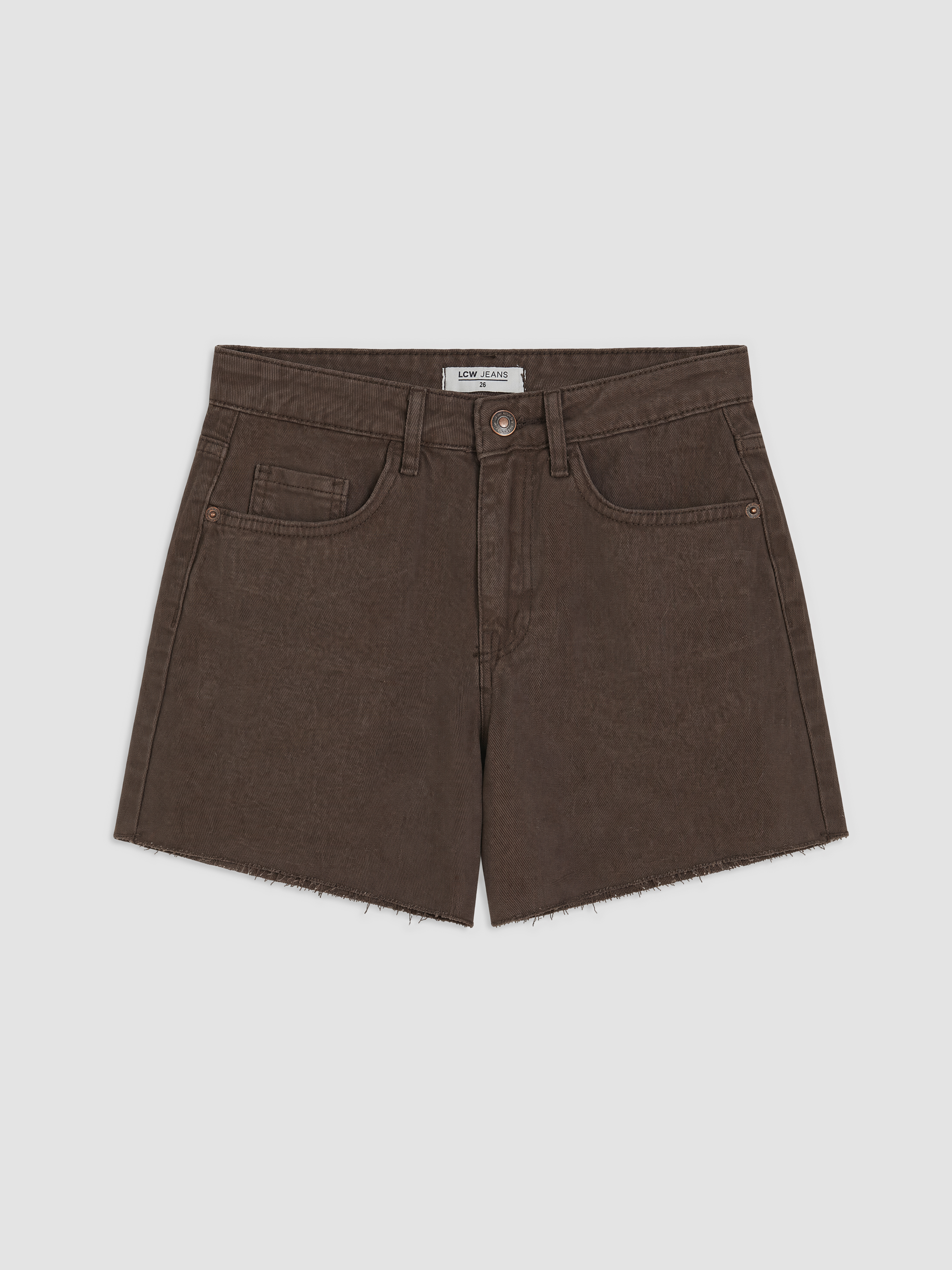 LCW Jeans Yüksek Bel Kadın Jean Şort görsel 5