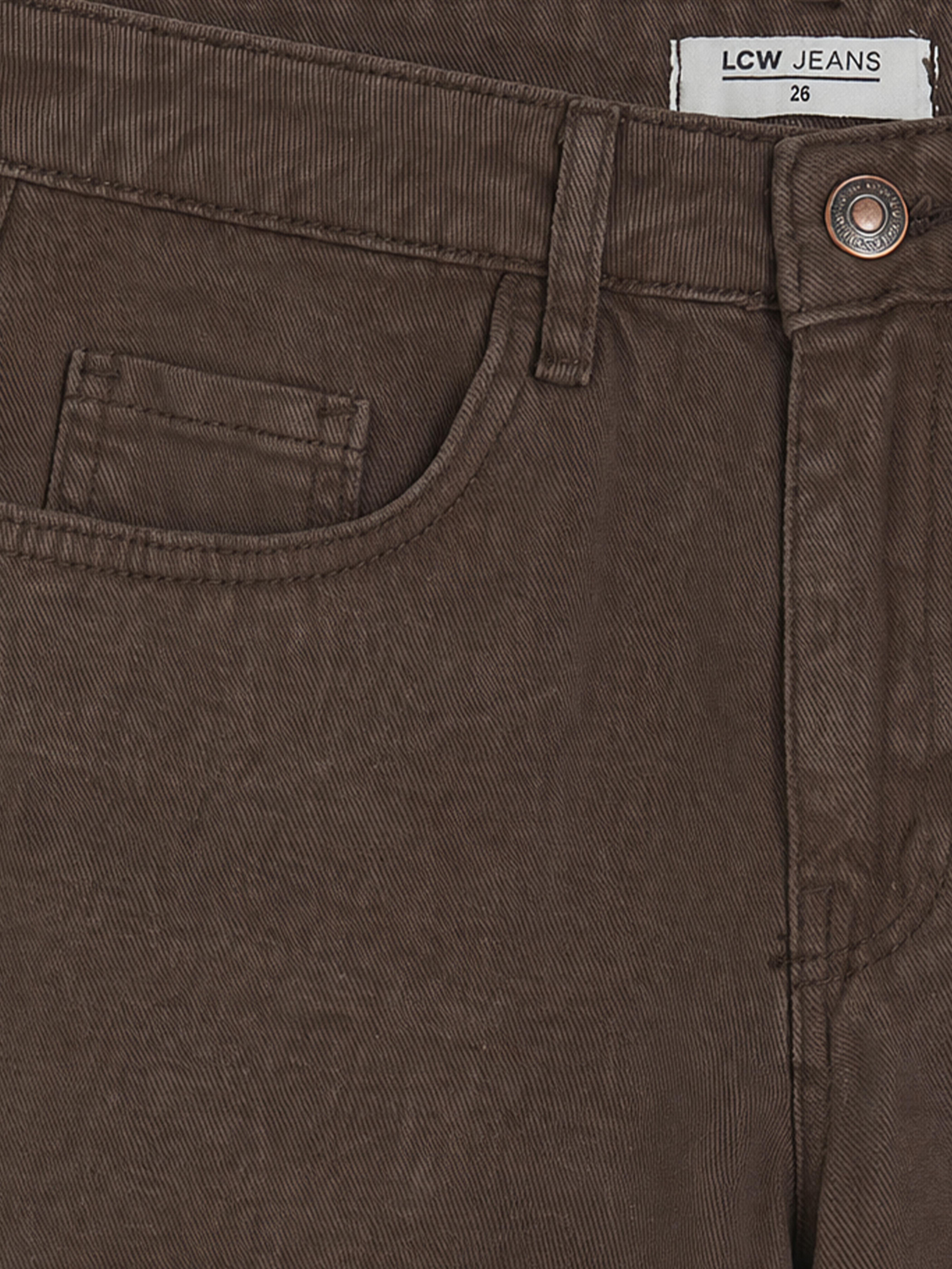 LCW Jeans Yüksek Bel Kadın Jean Şort görsel 7