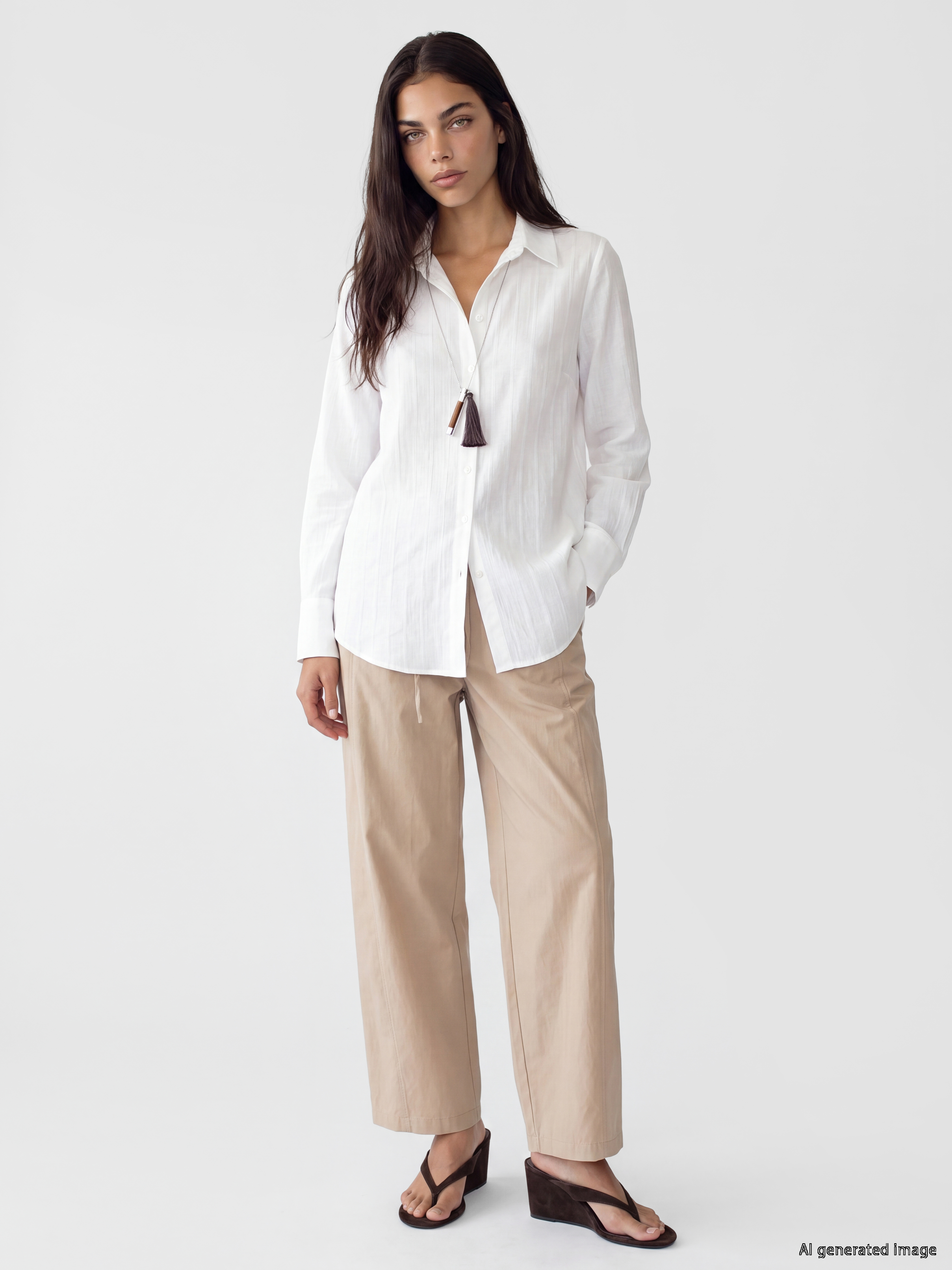 LCW Modest Beli Lastikli Kadın Pantolon