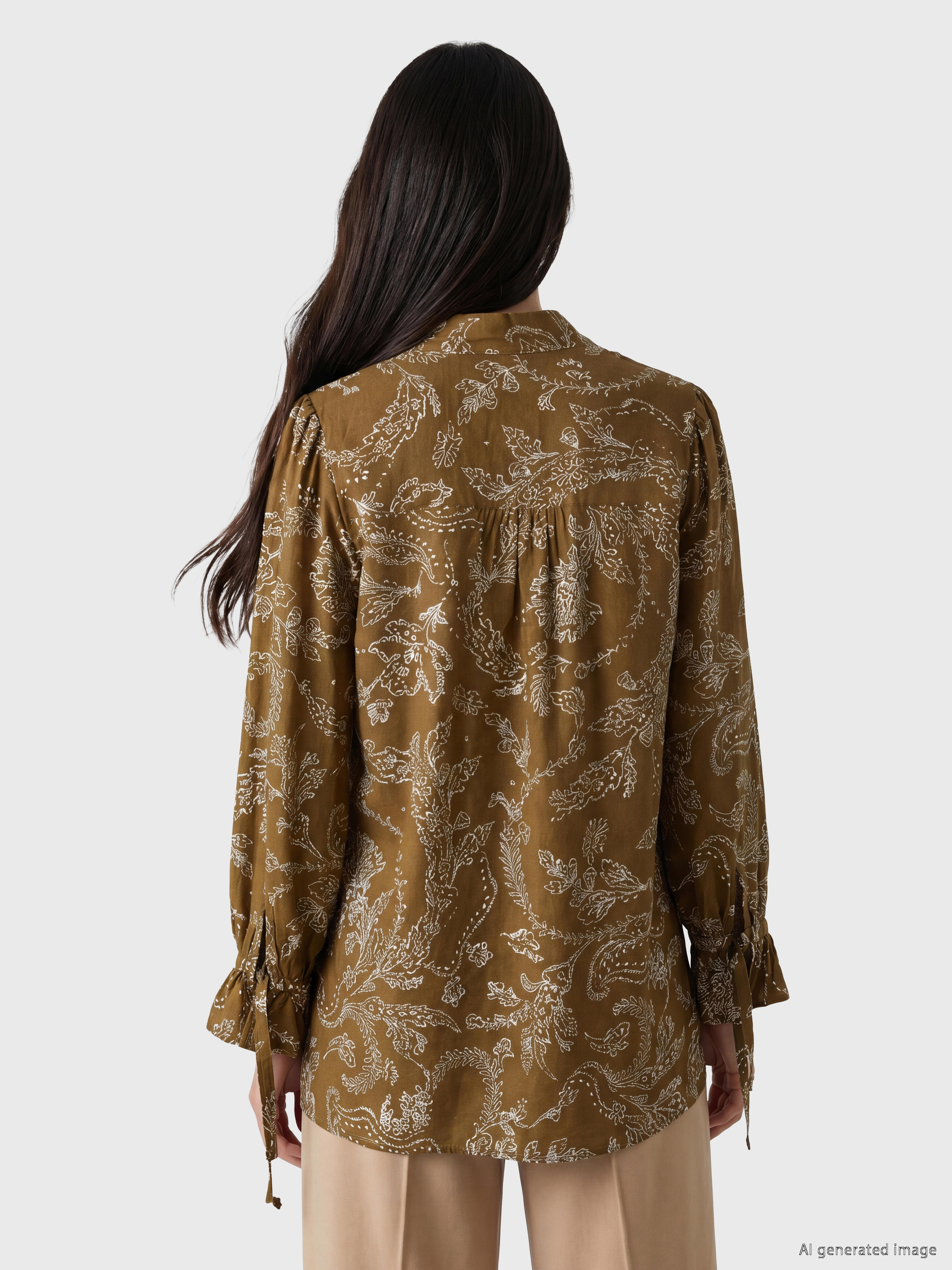 LCW EVERYDAY Desenli Oversize Kadın Gömlek Tunik görsel 3
