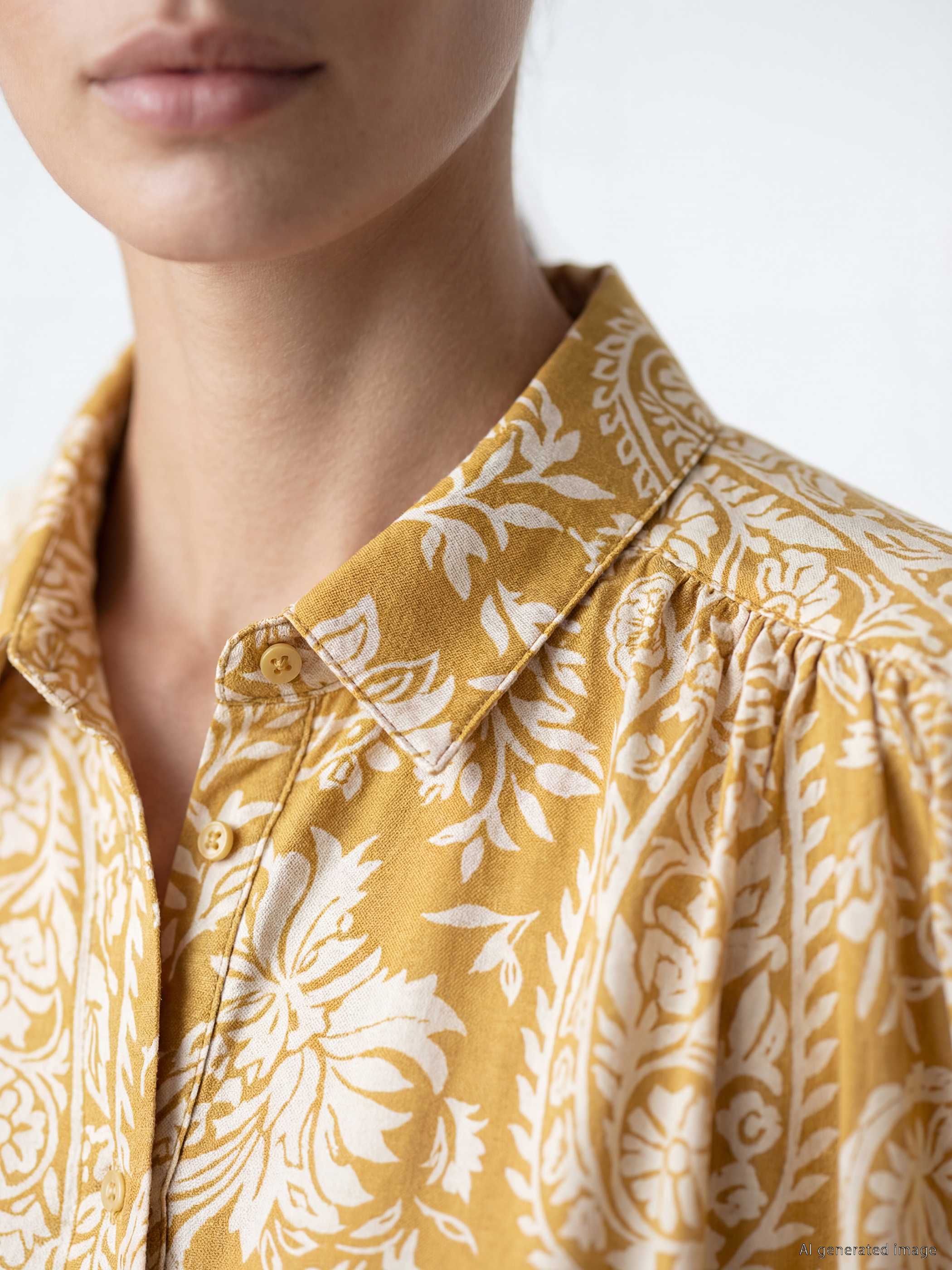 LCW EVERYDAY Desenli Oversize Kadın Gömlek Tunik görsel 3