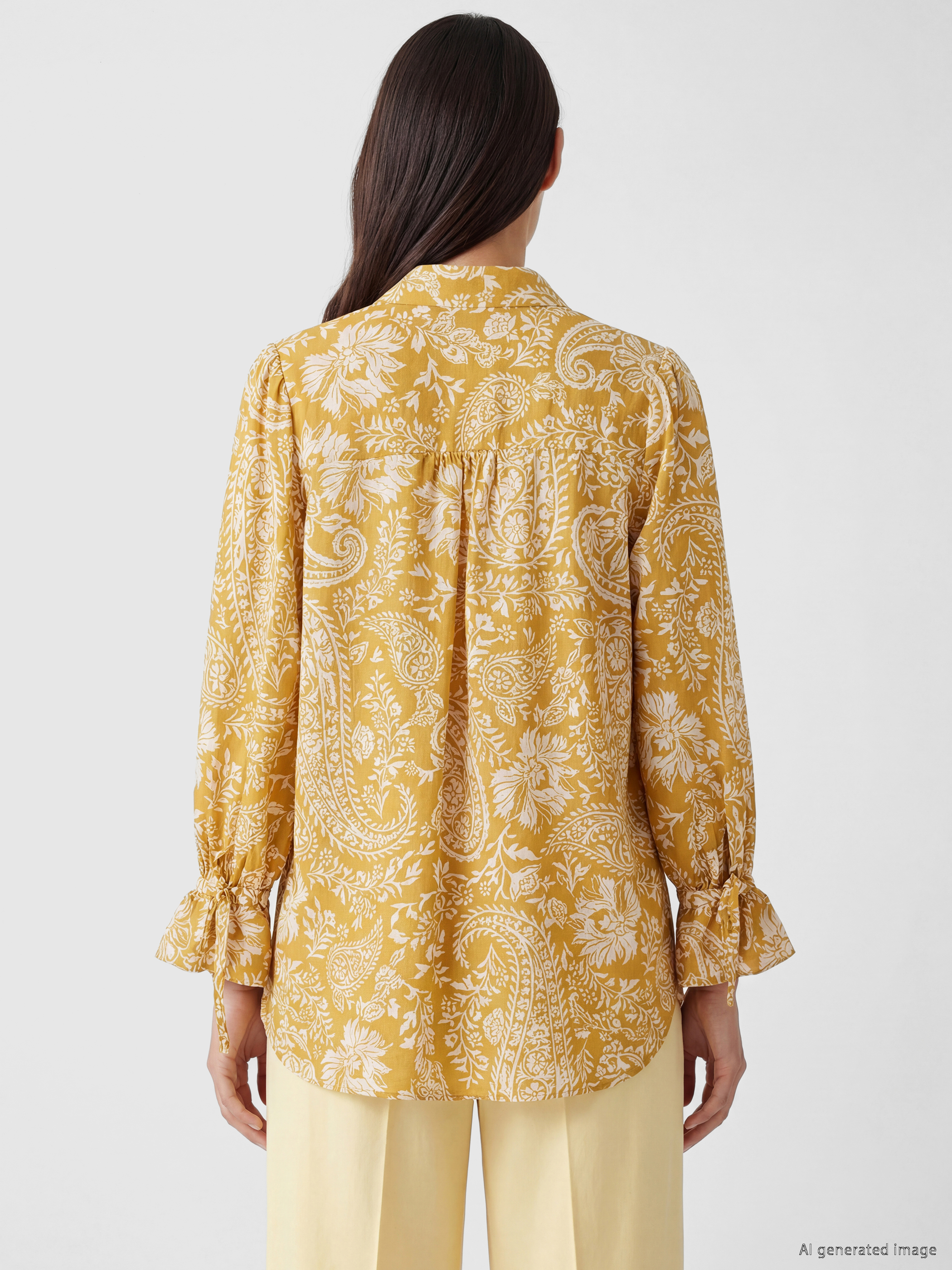 LCW EVERYDAY Desenli Oversize Kadın Gömlek Tunik görsel 4