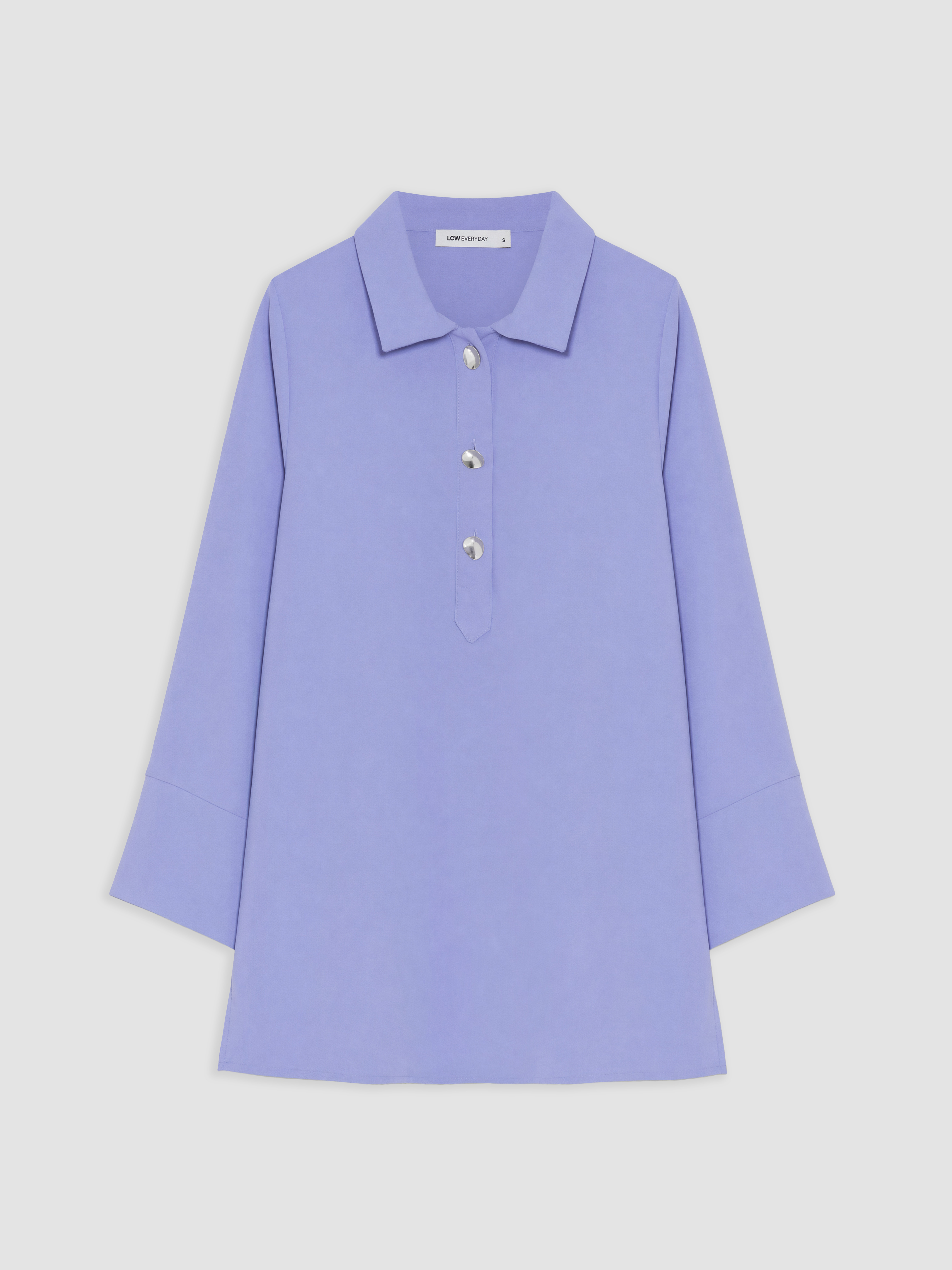 LCW EVERYDAY Polo Yaka Armürlü Kadın Tunik görsel 4