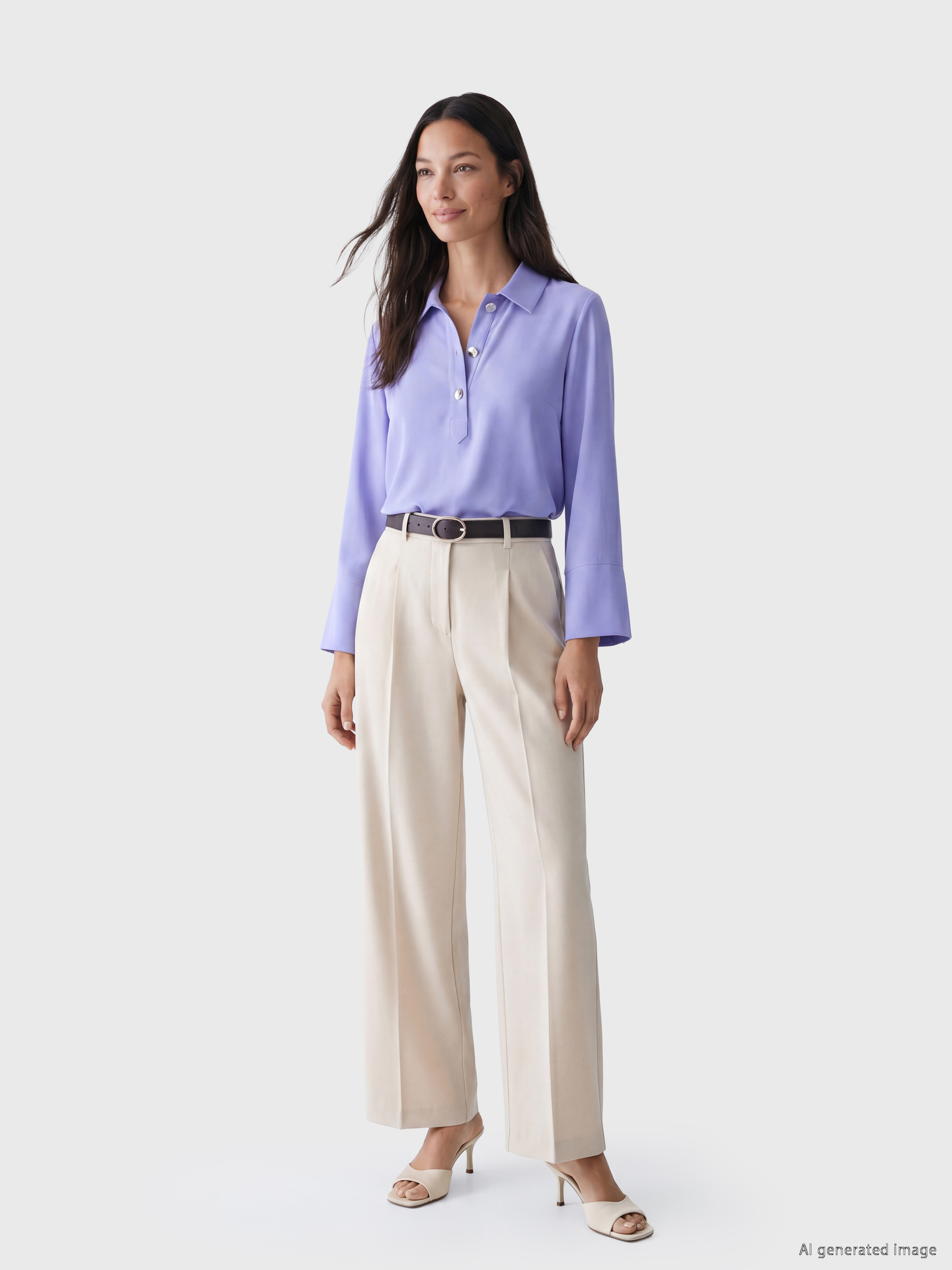 LCW EVERYDAY Polo Yaka Armürlü Kadın Tunik görsel 2