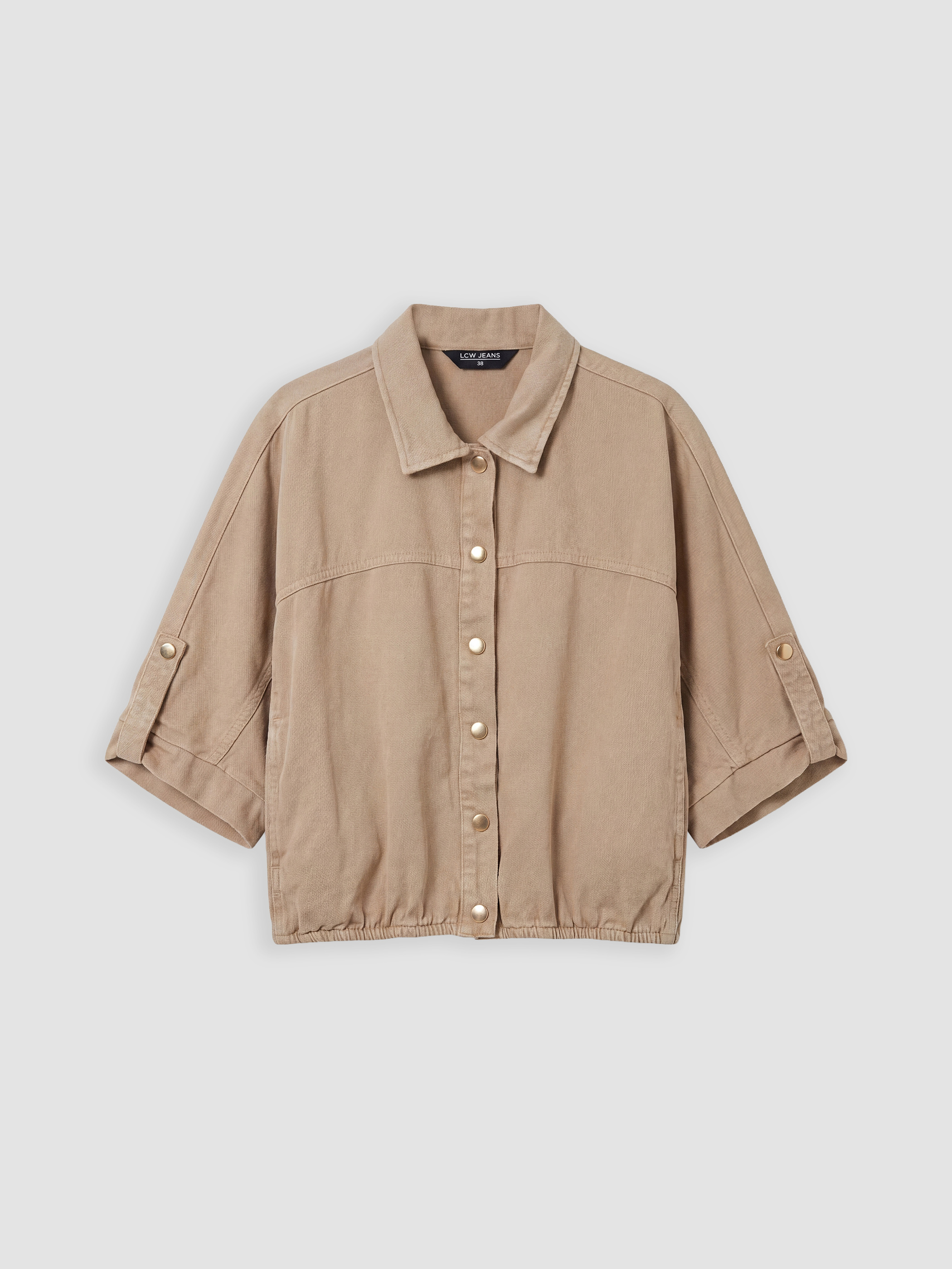 LCW Vision Oversize Kadın Jean Gömlek görsel 5