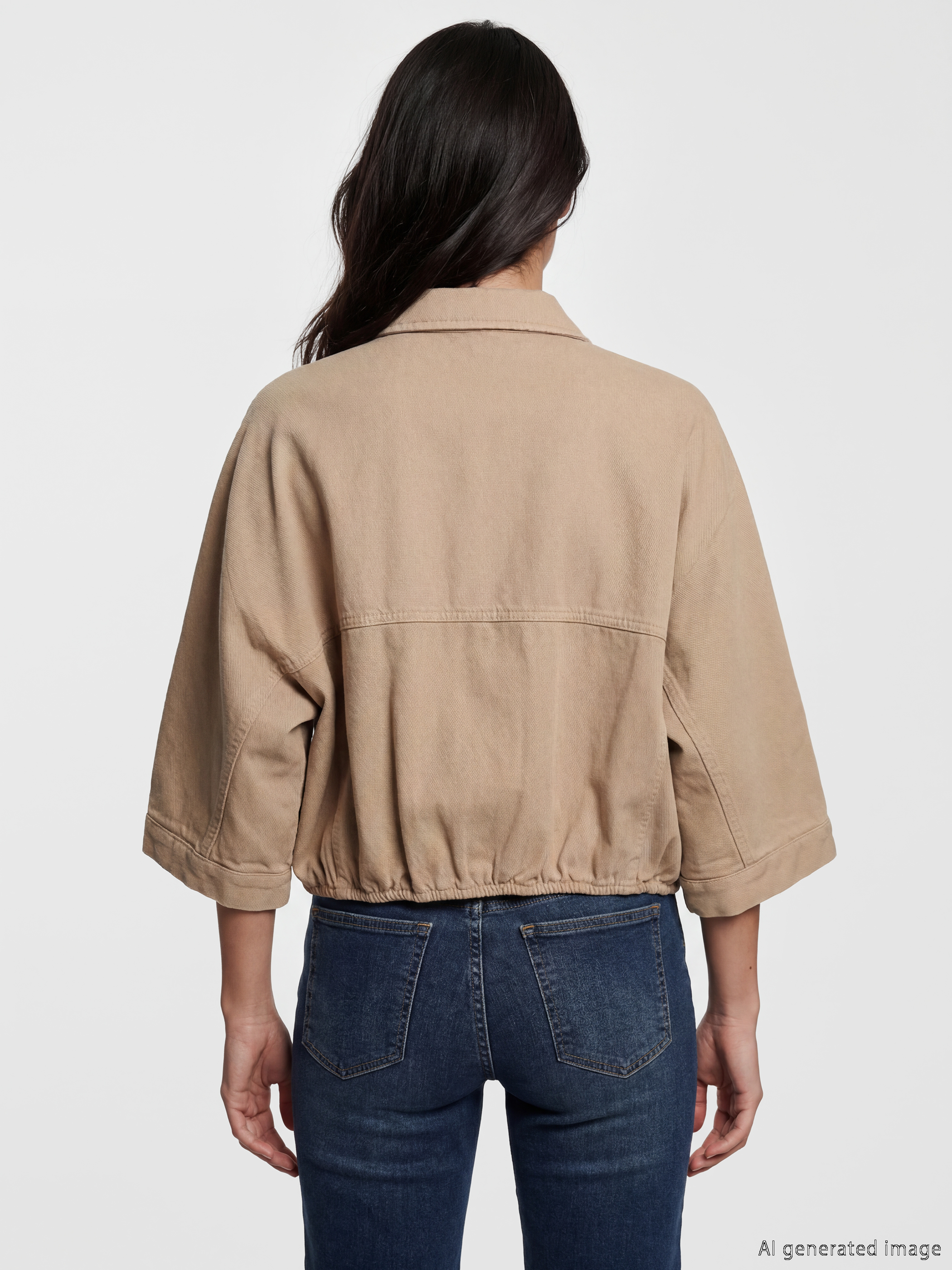 LCW Vision Oversize Kadın Jean Gömlek görsel 3