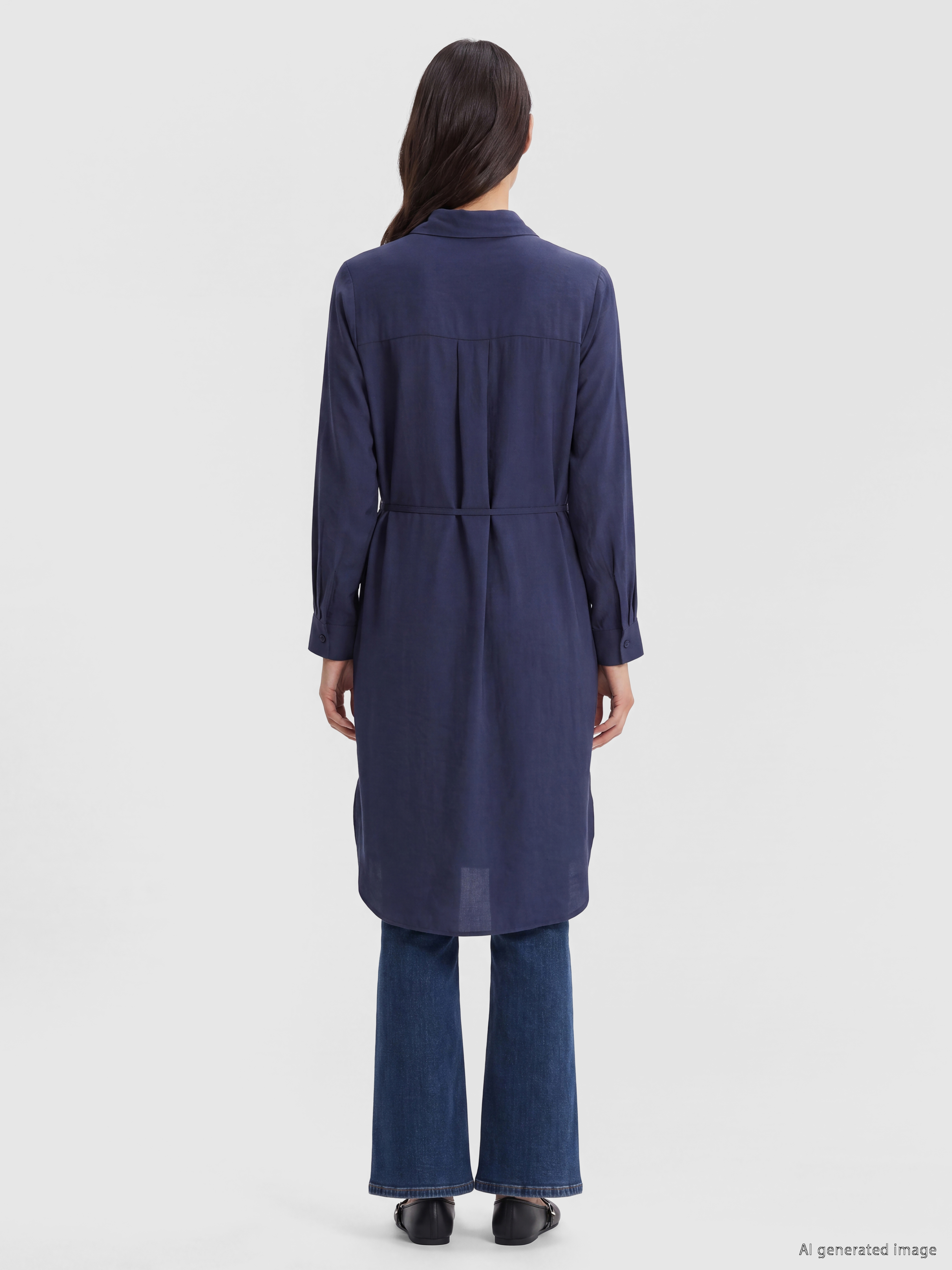 LCW EVERYDAY Oversize Modal Karışımlı Kadın Gömlek Tunik görsel 4