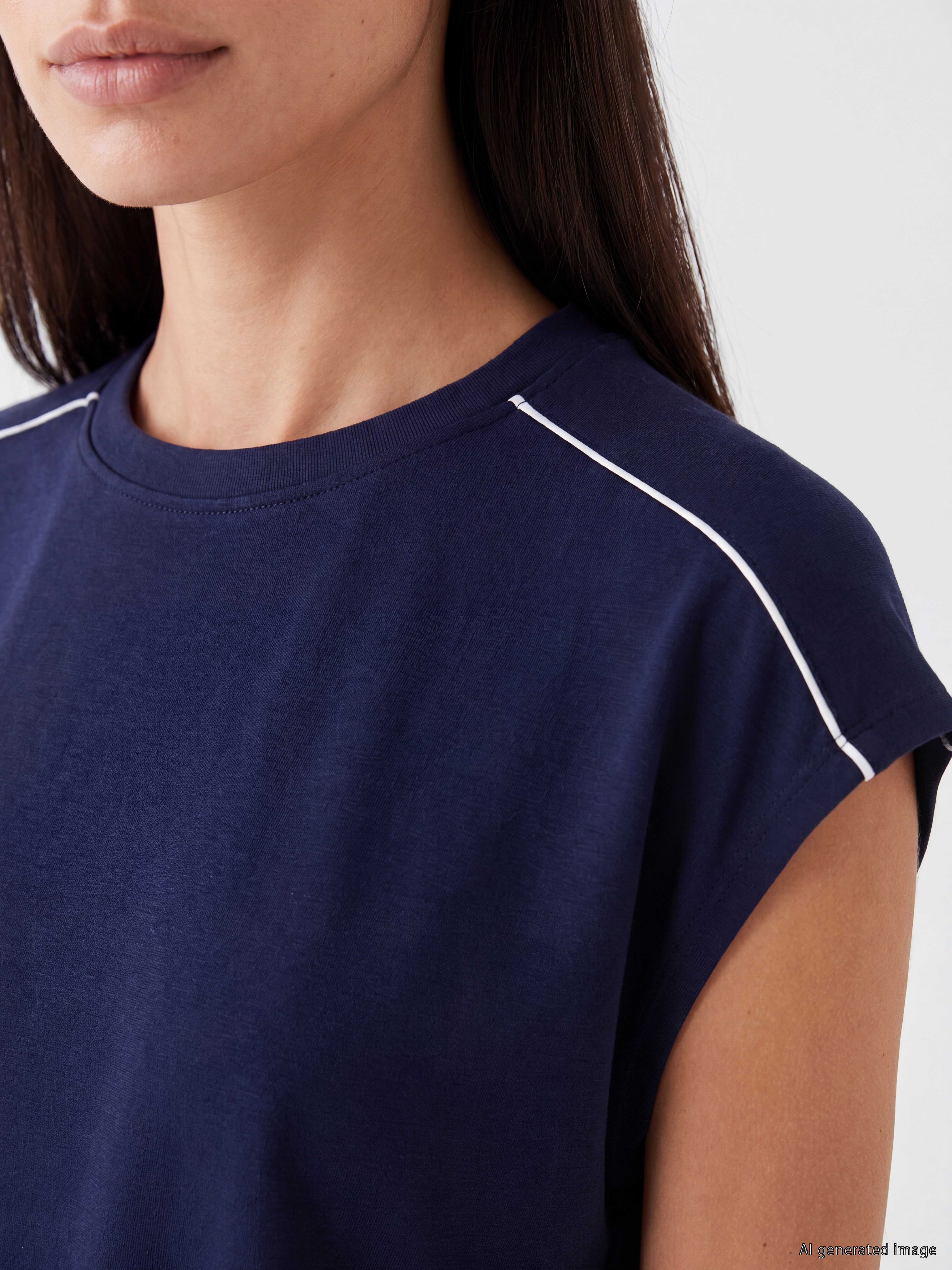 LCW EVERYDAY Oversize Soft Touch Kadın Tişört görsel 3