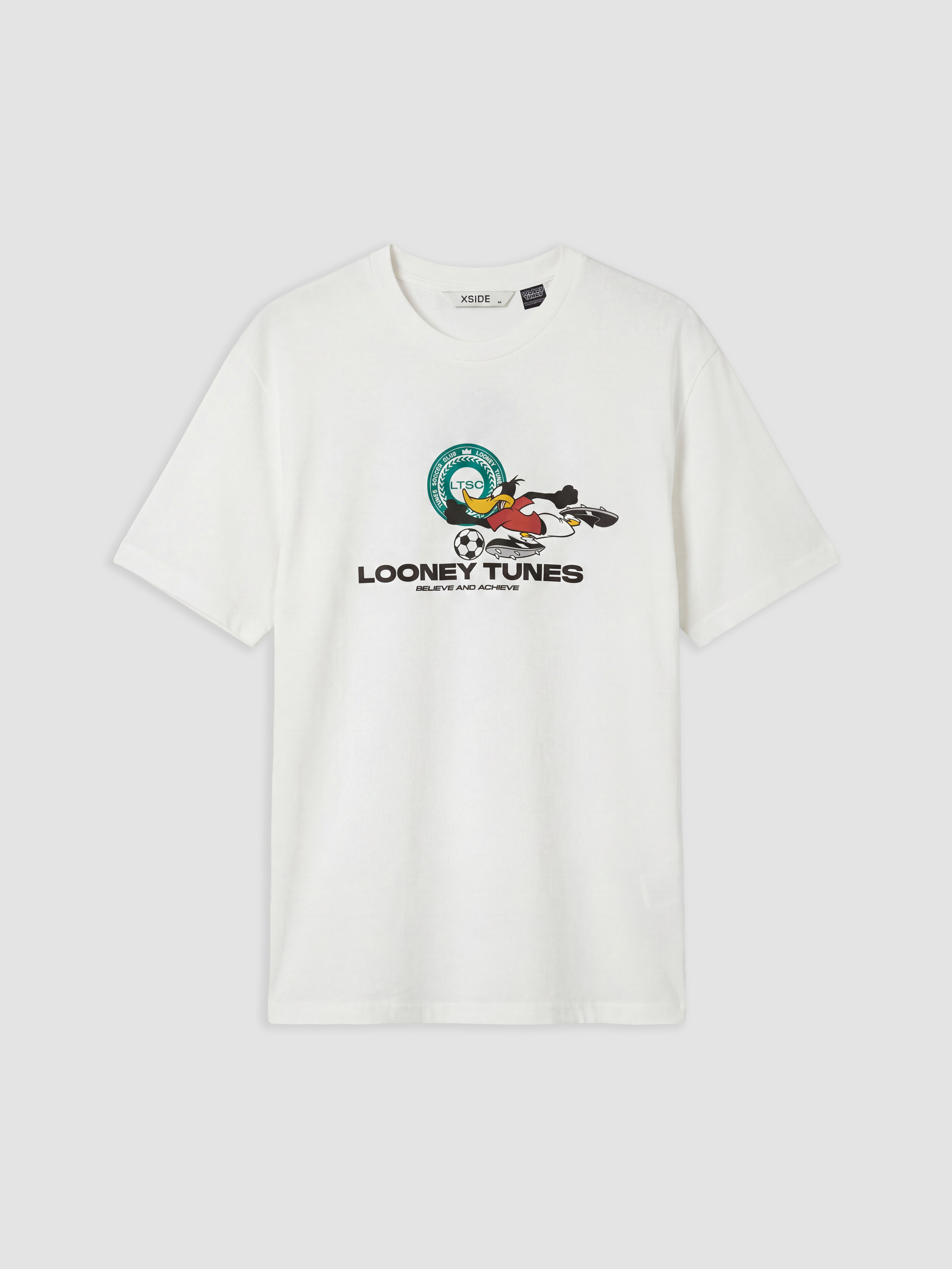 XSIDE Bisiklet Yaka Looney Tunes Baskılı Erkek Tişört görsel 5