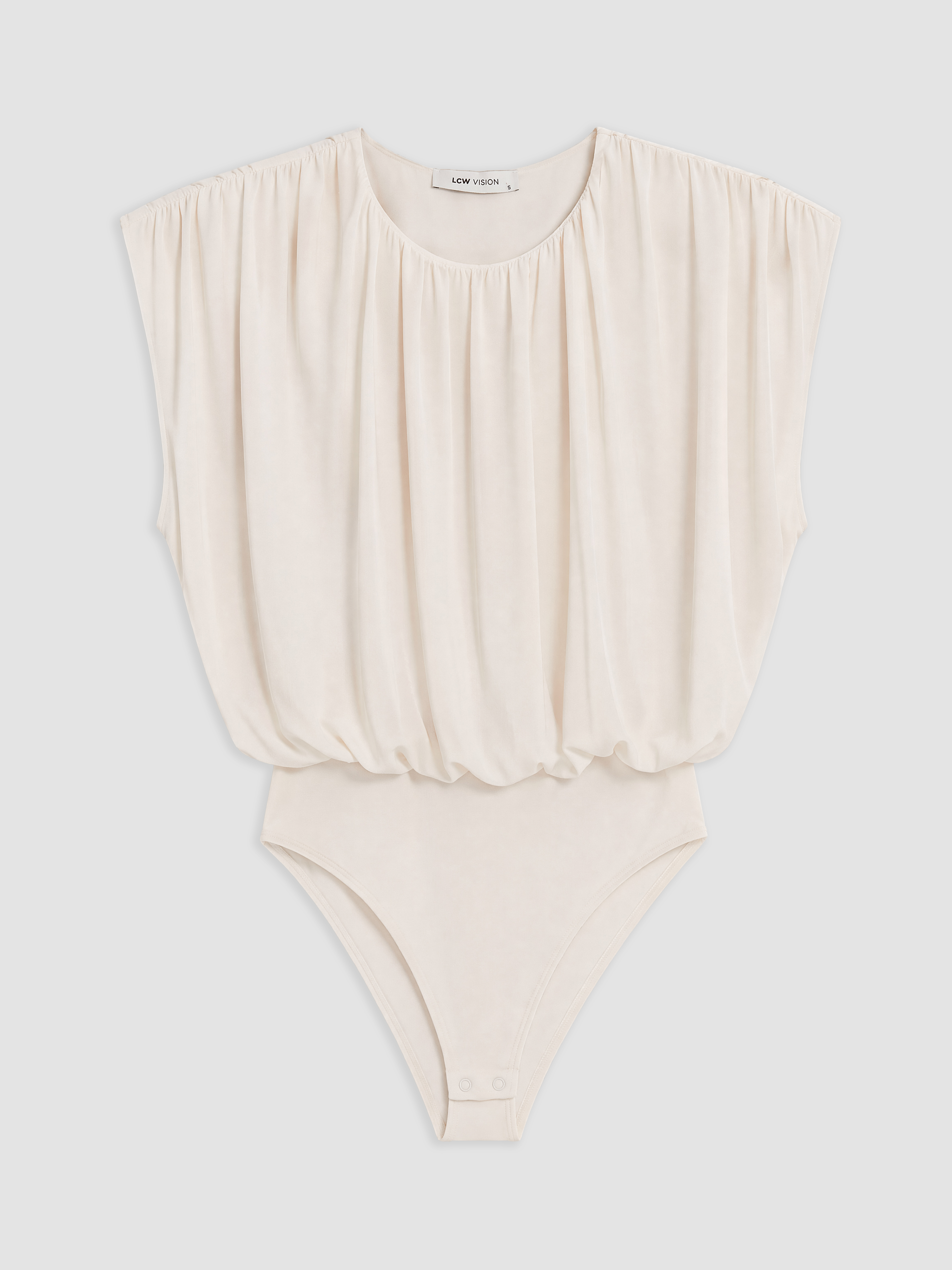 LCW Vision Bisiklet Yaka Fırfırlı Kadın Bodysuit görsel 5