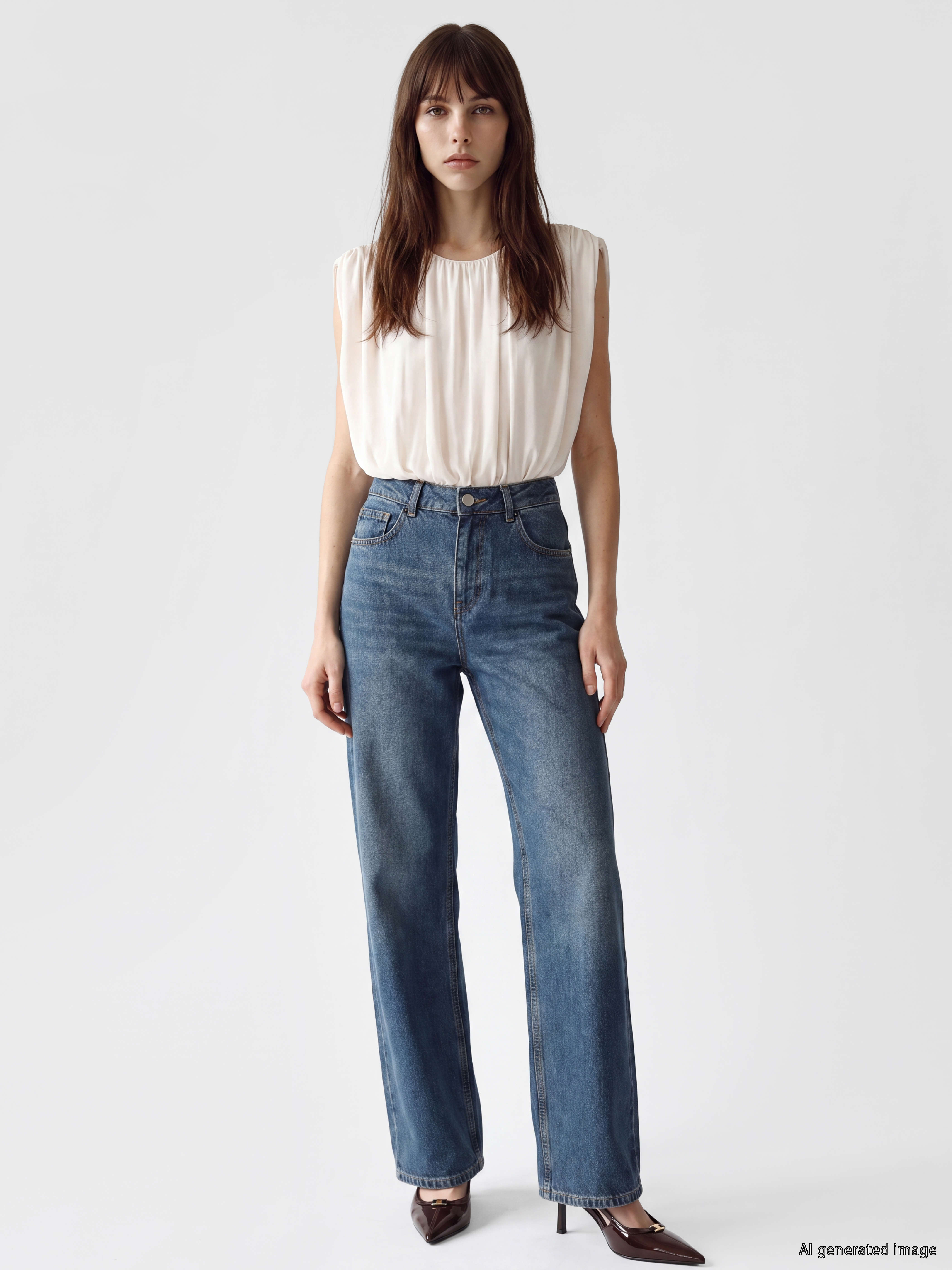 LCW Vision Bisiklet Yaka Fırfırlı Kadın Bodysuit görsel 2