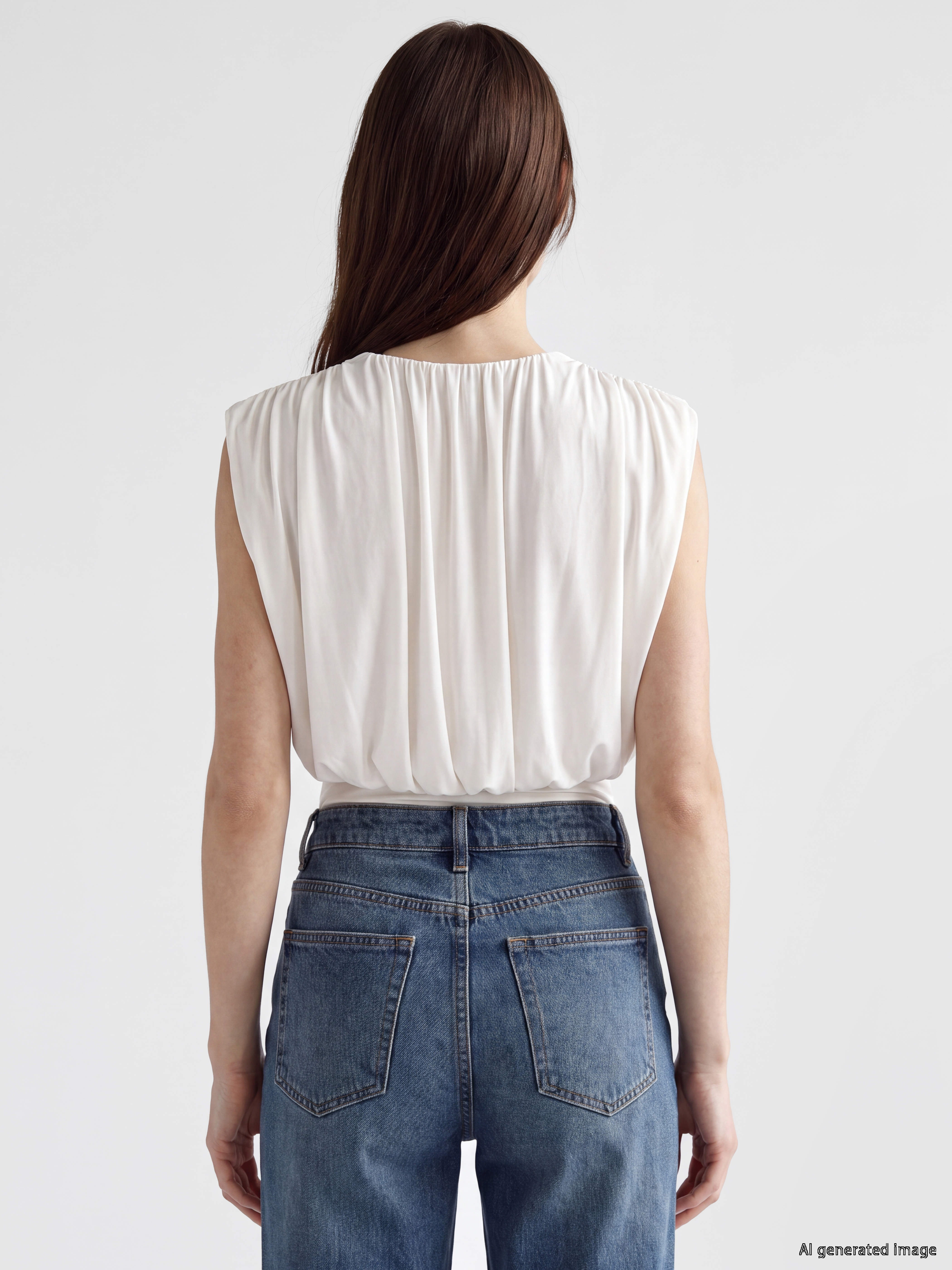 LCW Vision Bisiklet Yaka Fırfırlı Kadın Bodysuit görsel 4