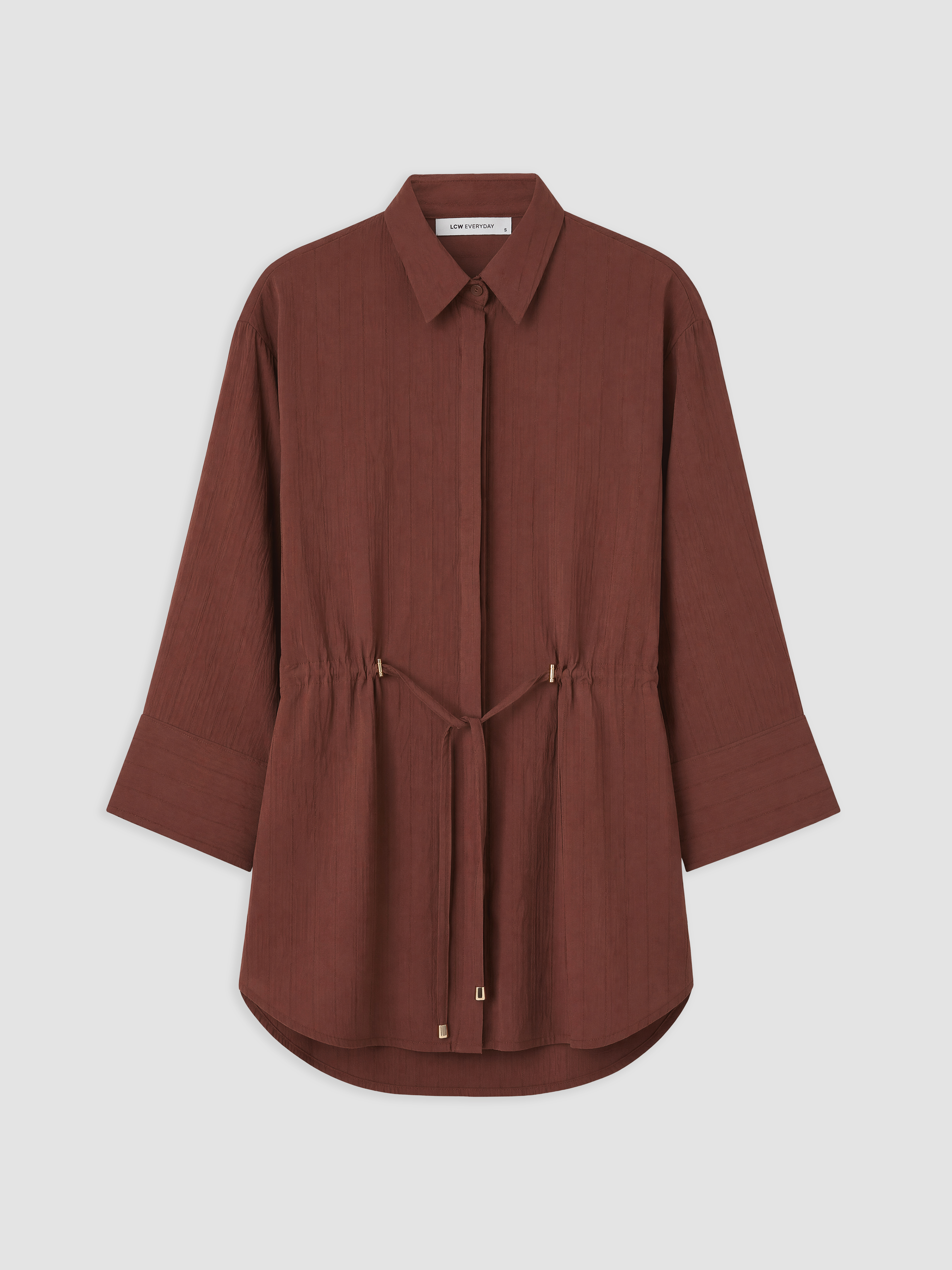 LCW EVERYDAY Dokulu Oversize Armürlü Kadın Gömlek görsel 5