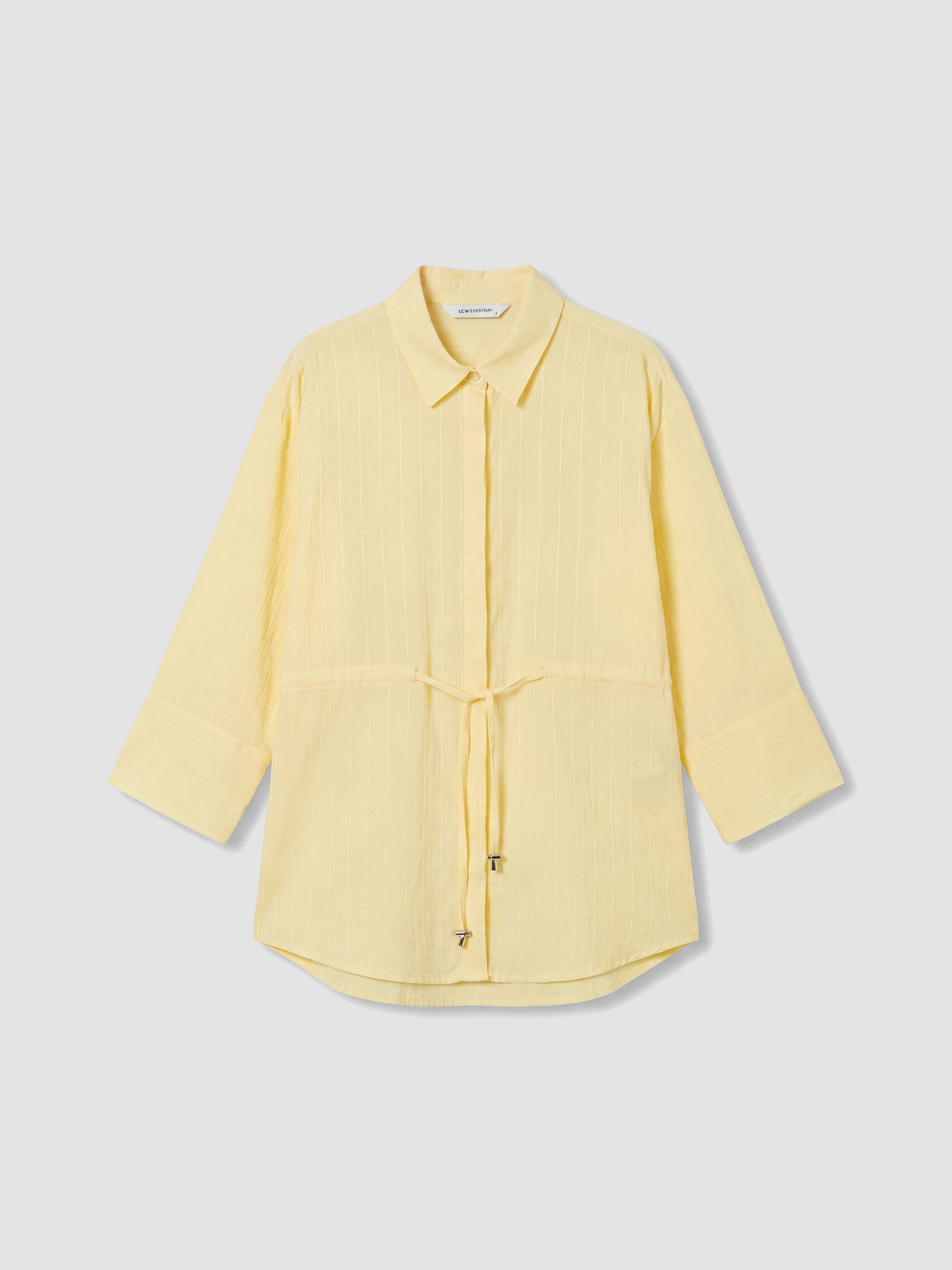 LCW EVERYDAY Dokulu Oversize Armürlü Kadın Gömlek görsel 5