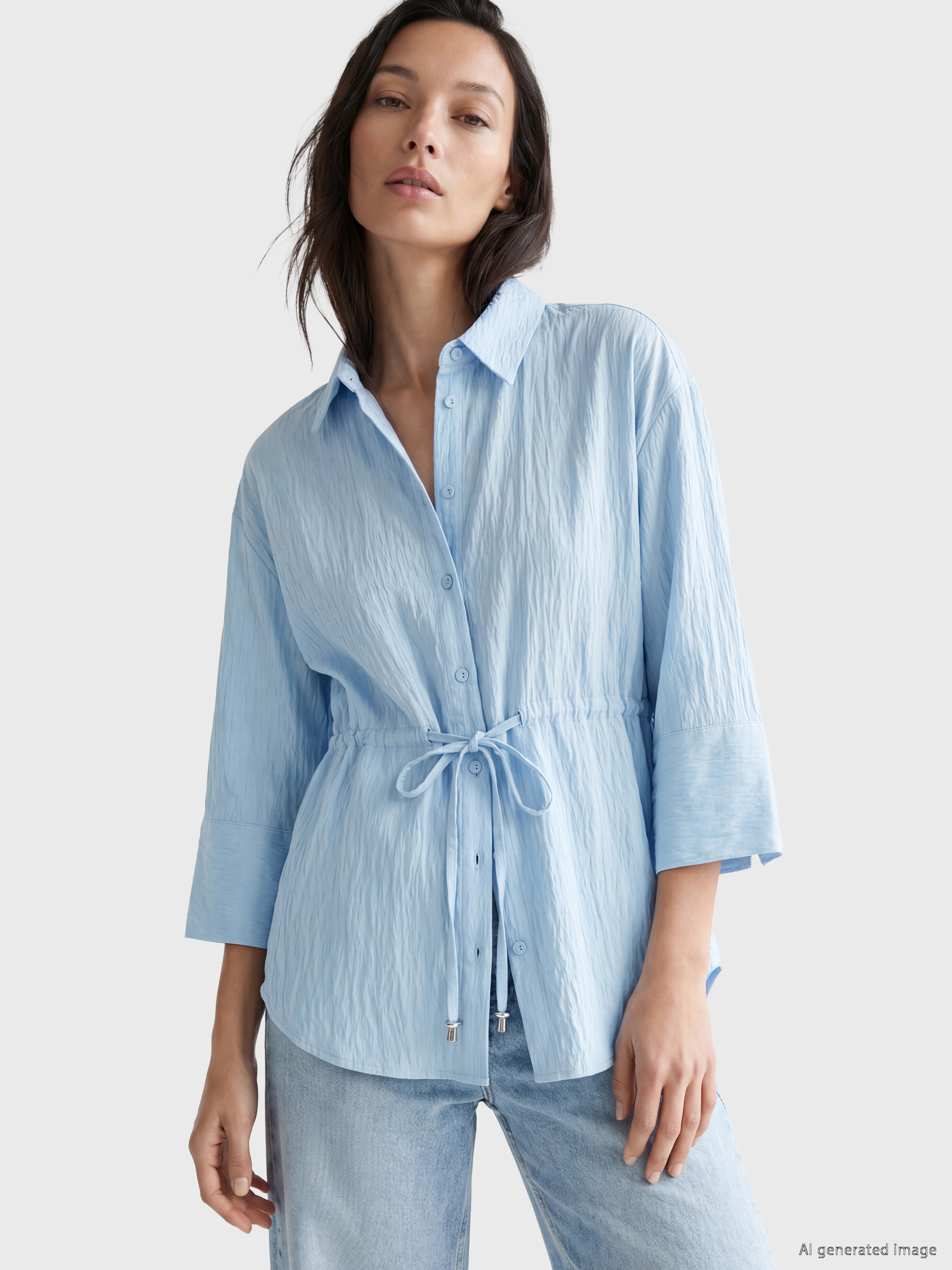 LCW EVERYDAY Dokulu Oversize Armürlü Kadın Gömlek