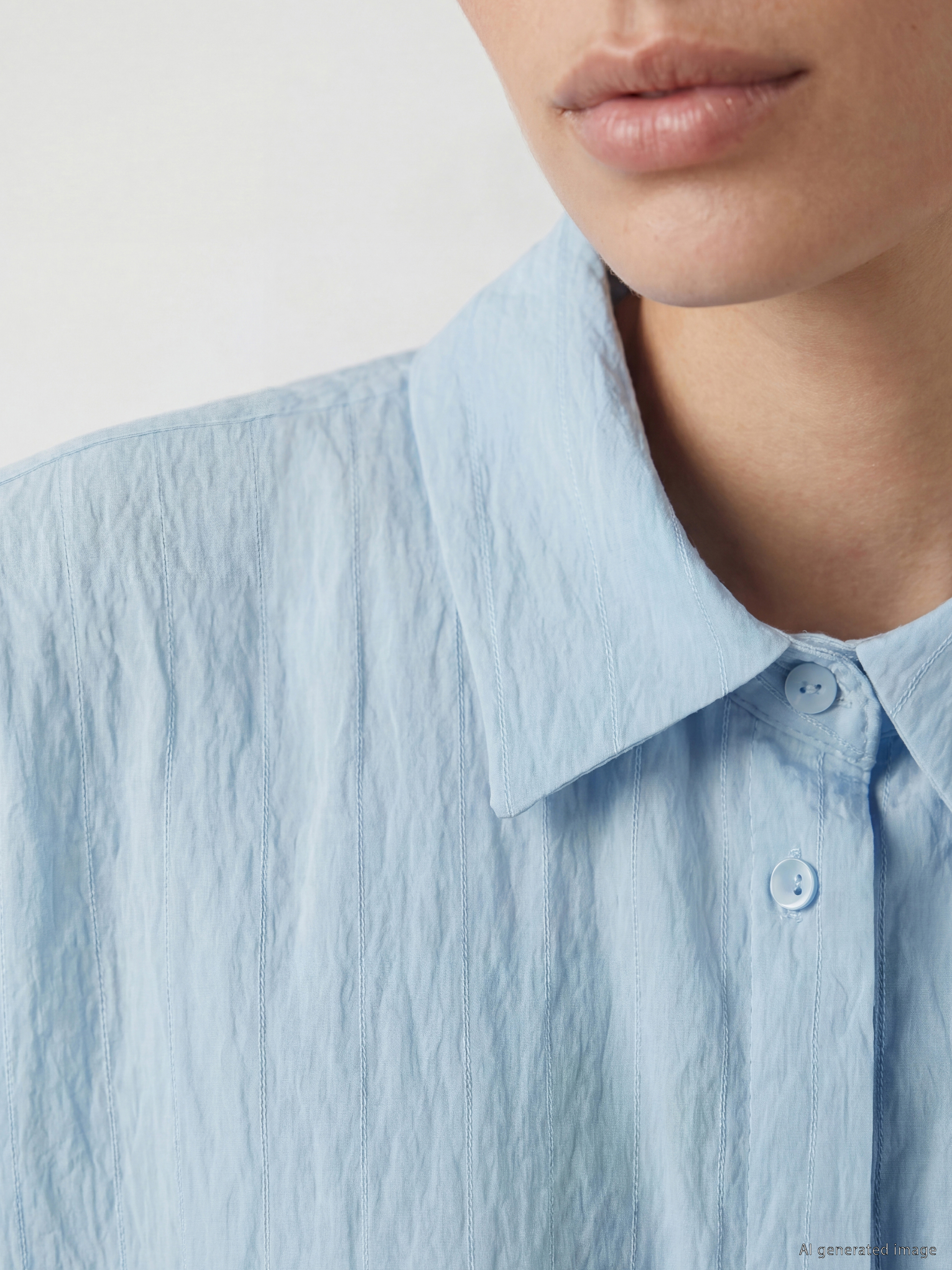 LCW EVERYDAY Dokulu Oversize Armürlü Kadın Gömlek görsel 3