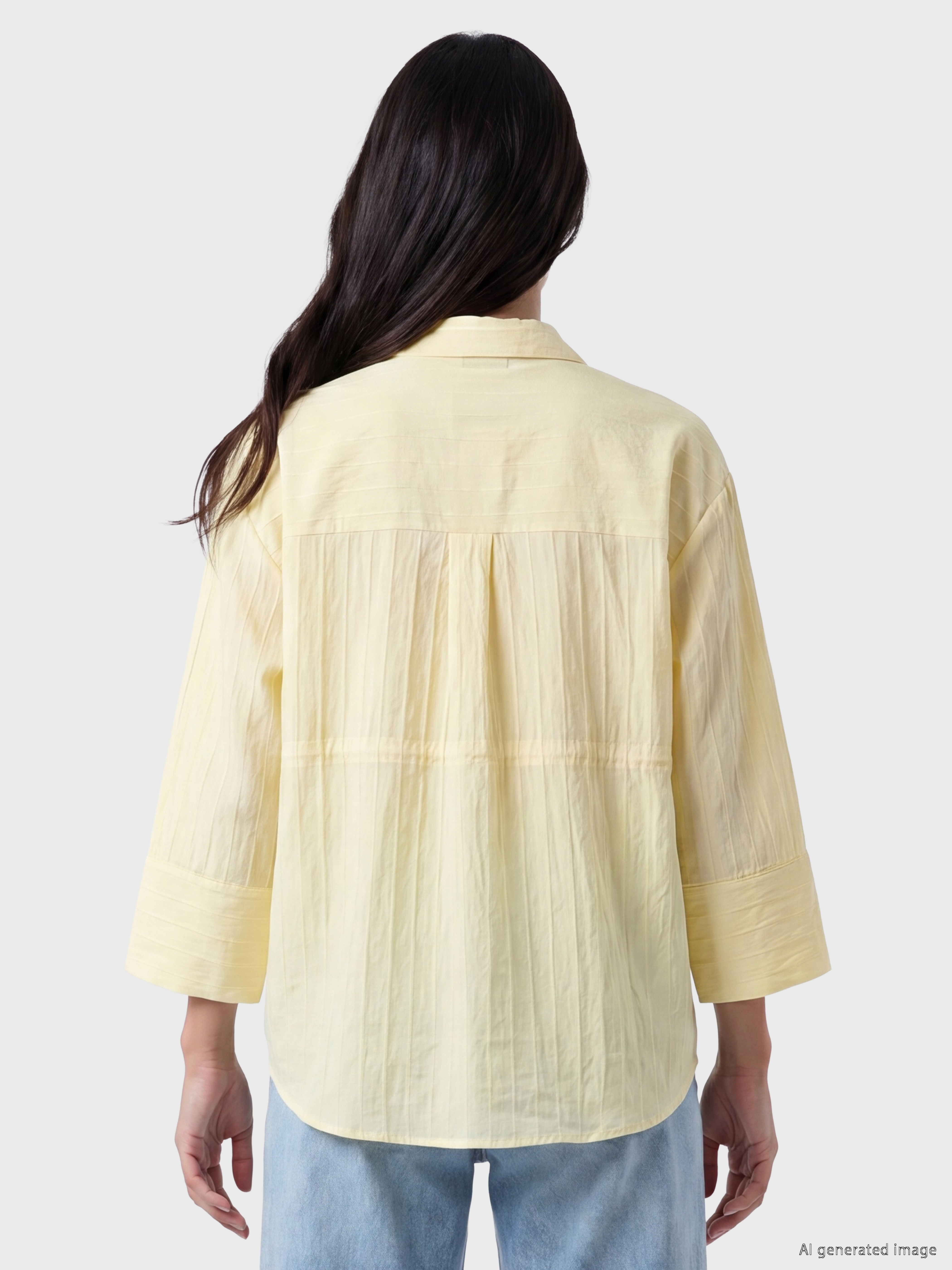 LCW EVERYDAY Dokulu Oversize Armürlü Kadın Gömlek görsel 4