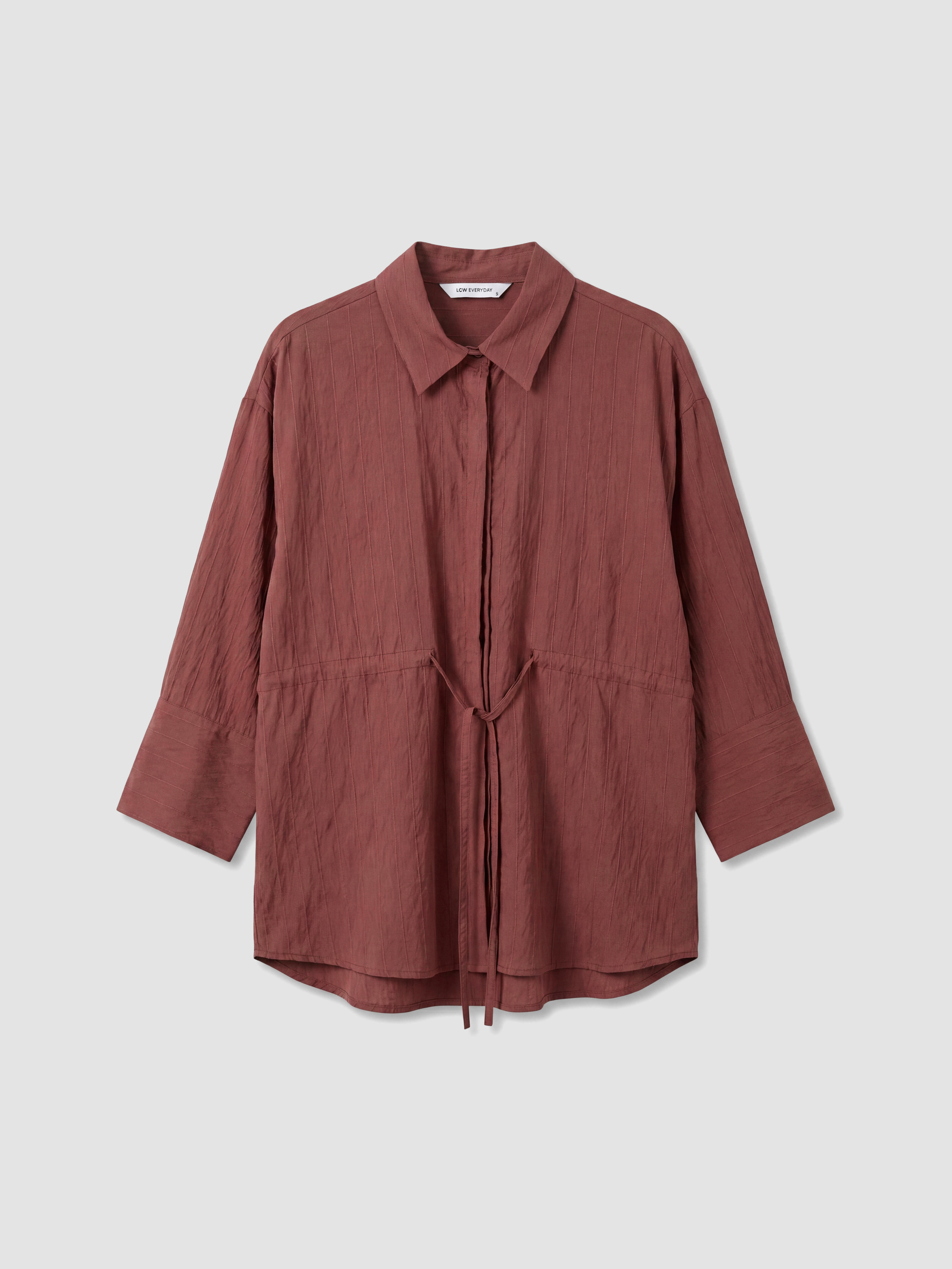 LCW EVERYDAY Dokulu Oversize Armürlü Kadın Gömlek görsel 5