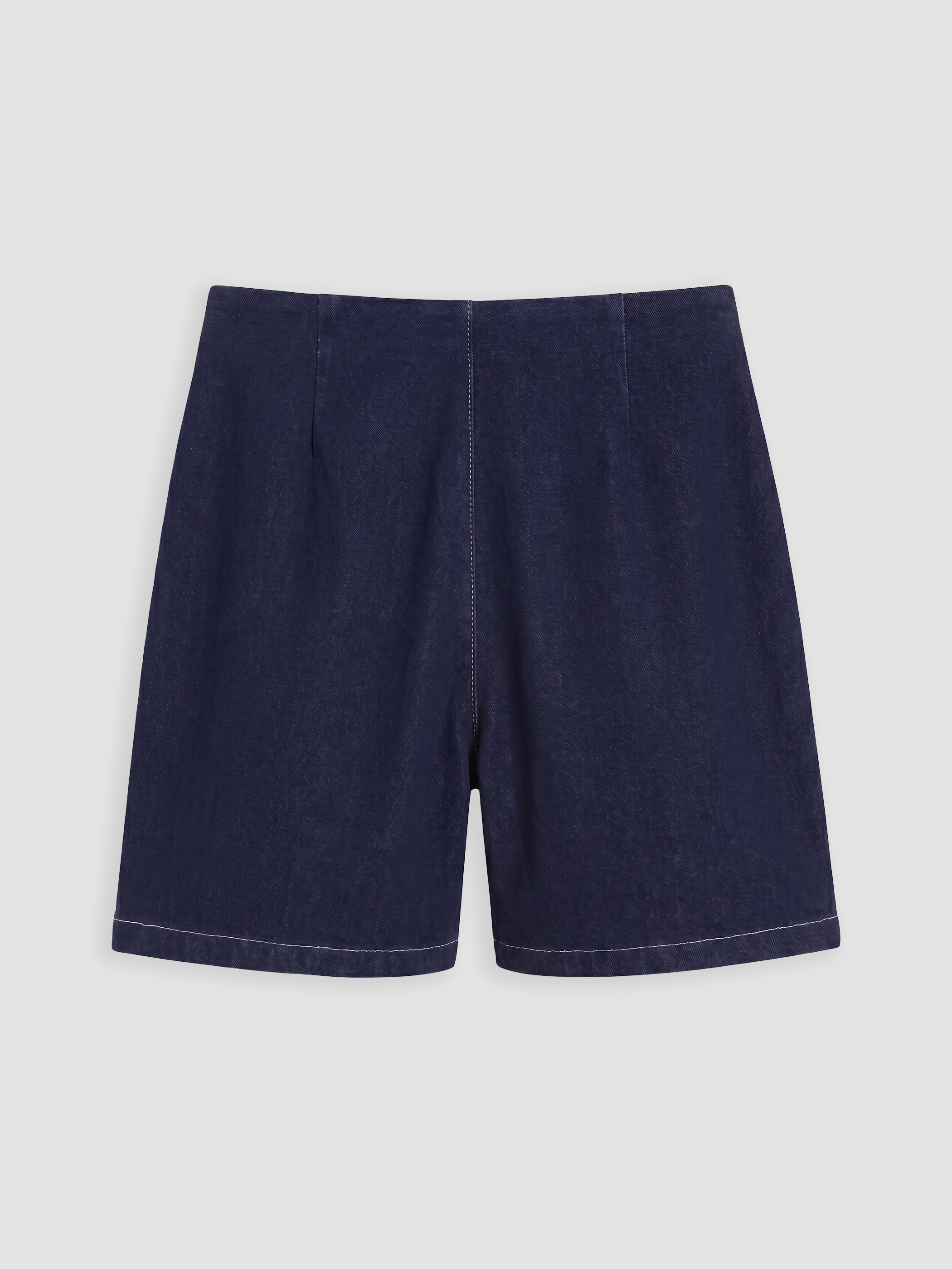 LCW Comfort Beli Fermuarlı Jean Şort Etek görsel 6