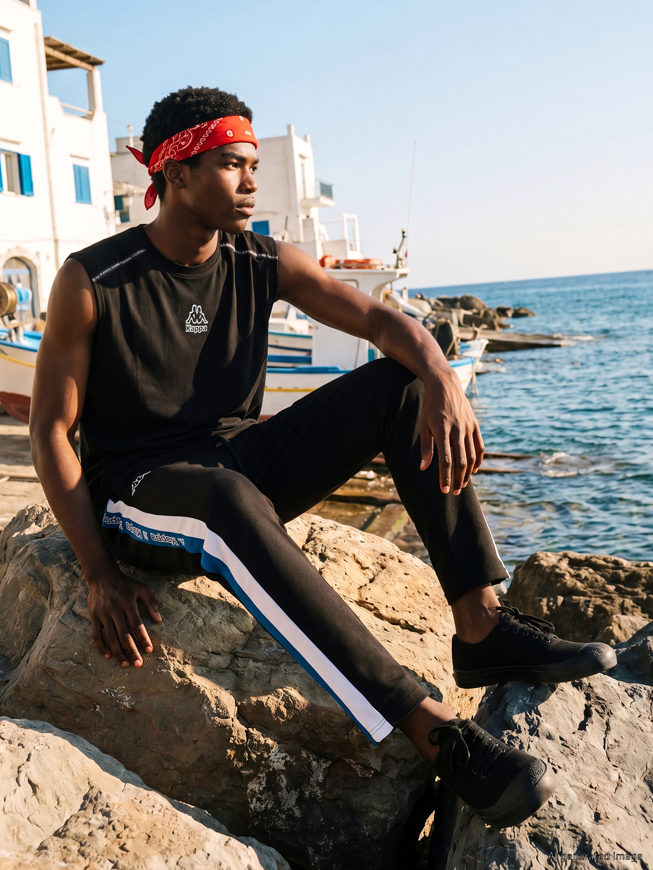 Kappa LC WAIKIKI Loose Fit Şerit Detaylı Erkek Eşofman Altı