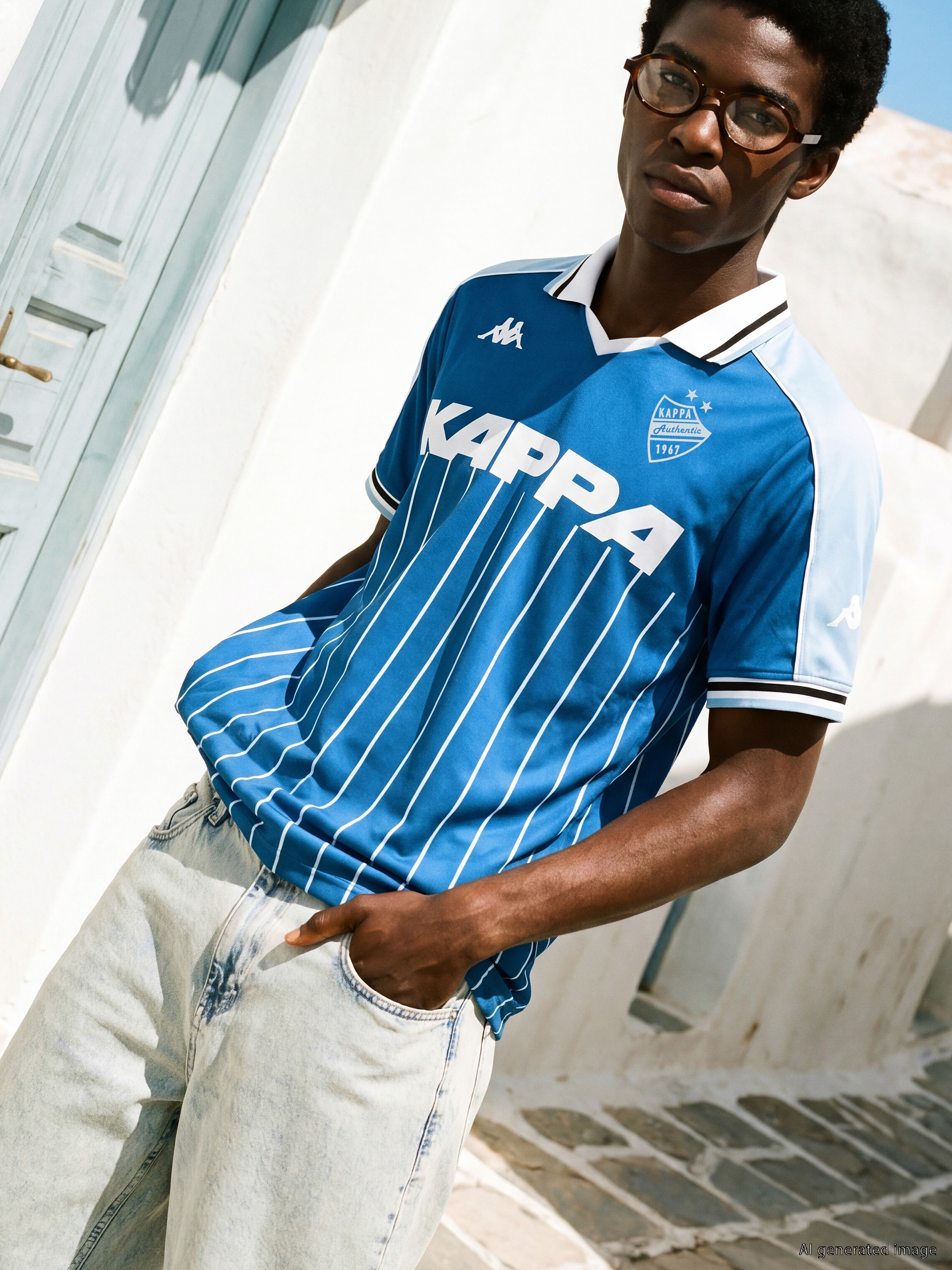 Kappa LC WAIKIKI Polo Yaka Baskılı Unisex Spor Tişört görsel 4
