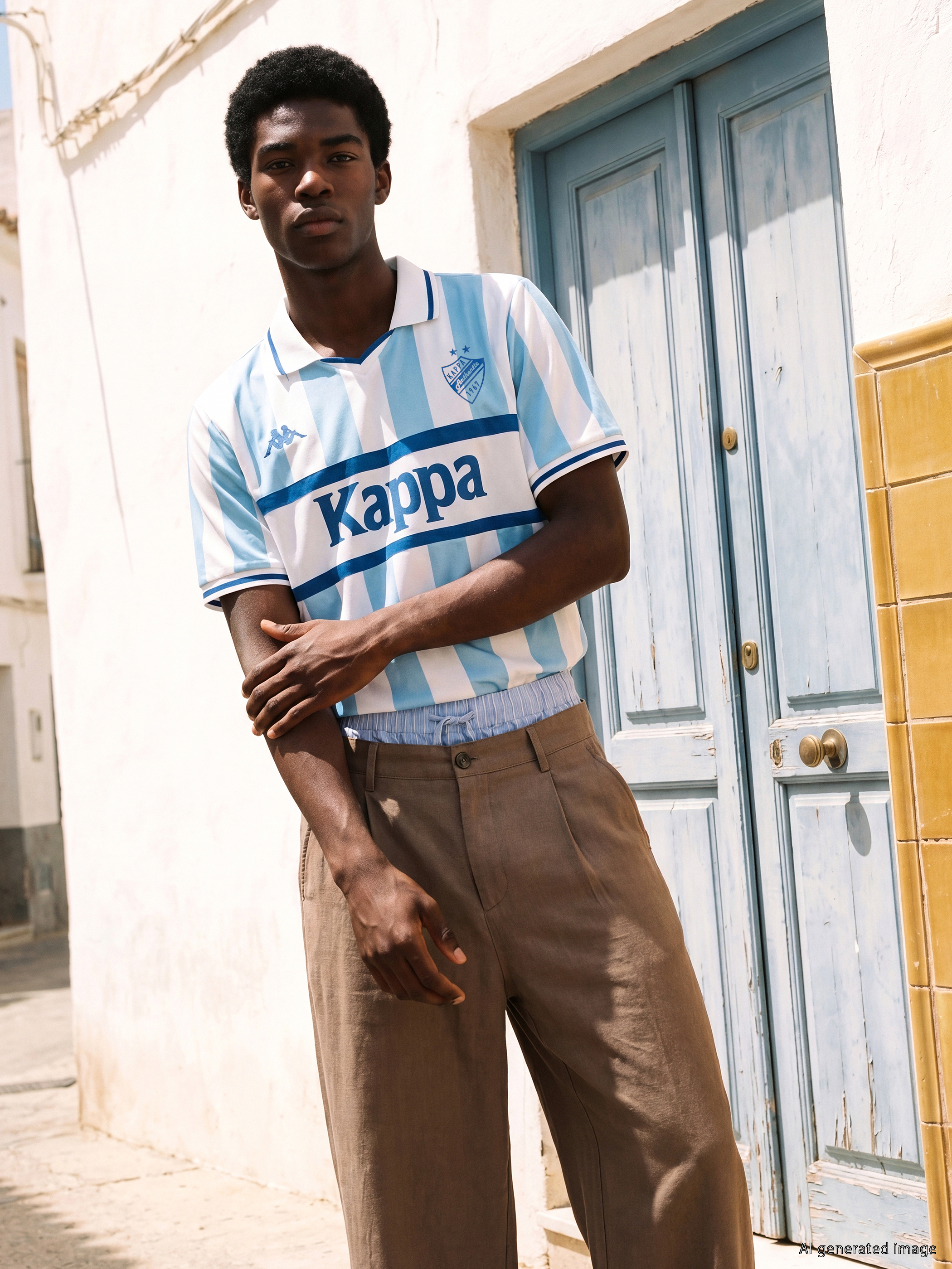 Kappa LC WAIKIKI Polo Yaka Baskılı Unisex Spor Tişört görsel 3