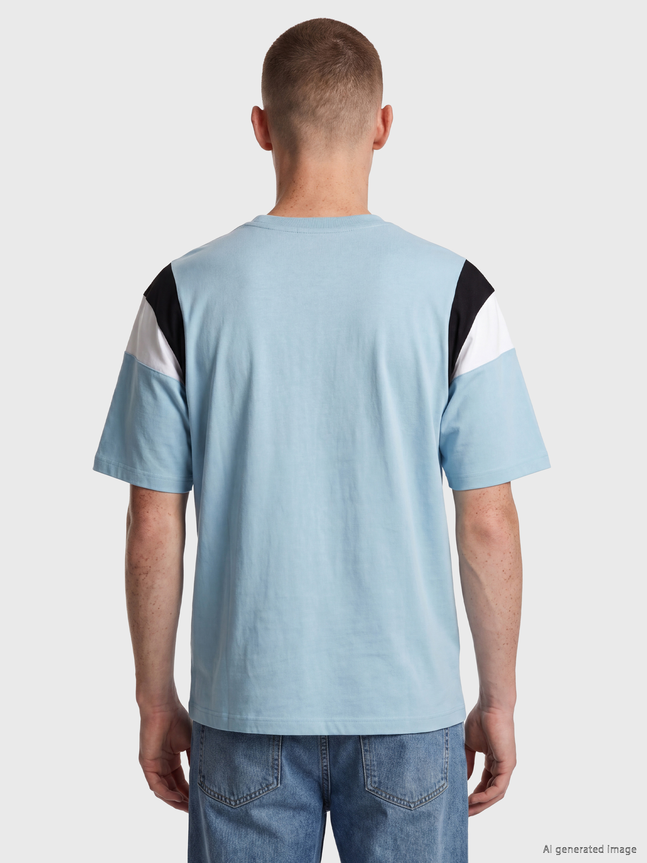 Kappa LC WAIKIKI Bisiklet Yaka Nakışlı Unisex Tişört görsel 2
