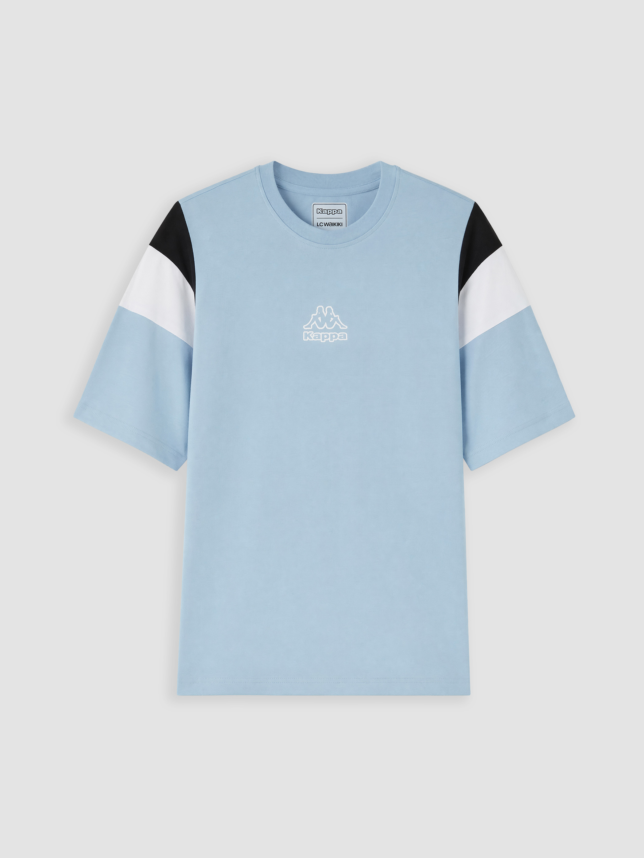 Kappa LC WAIKIKI Bisiklet Yaka Nakışlı Unisex Tişört görsel 6