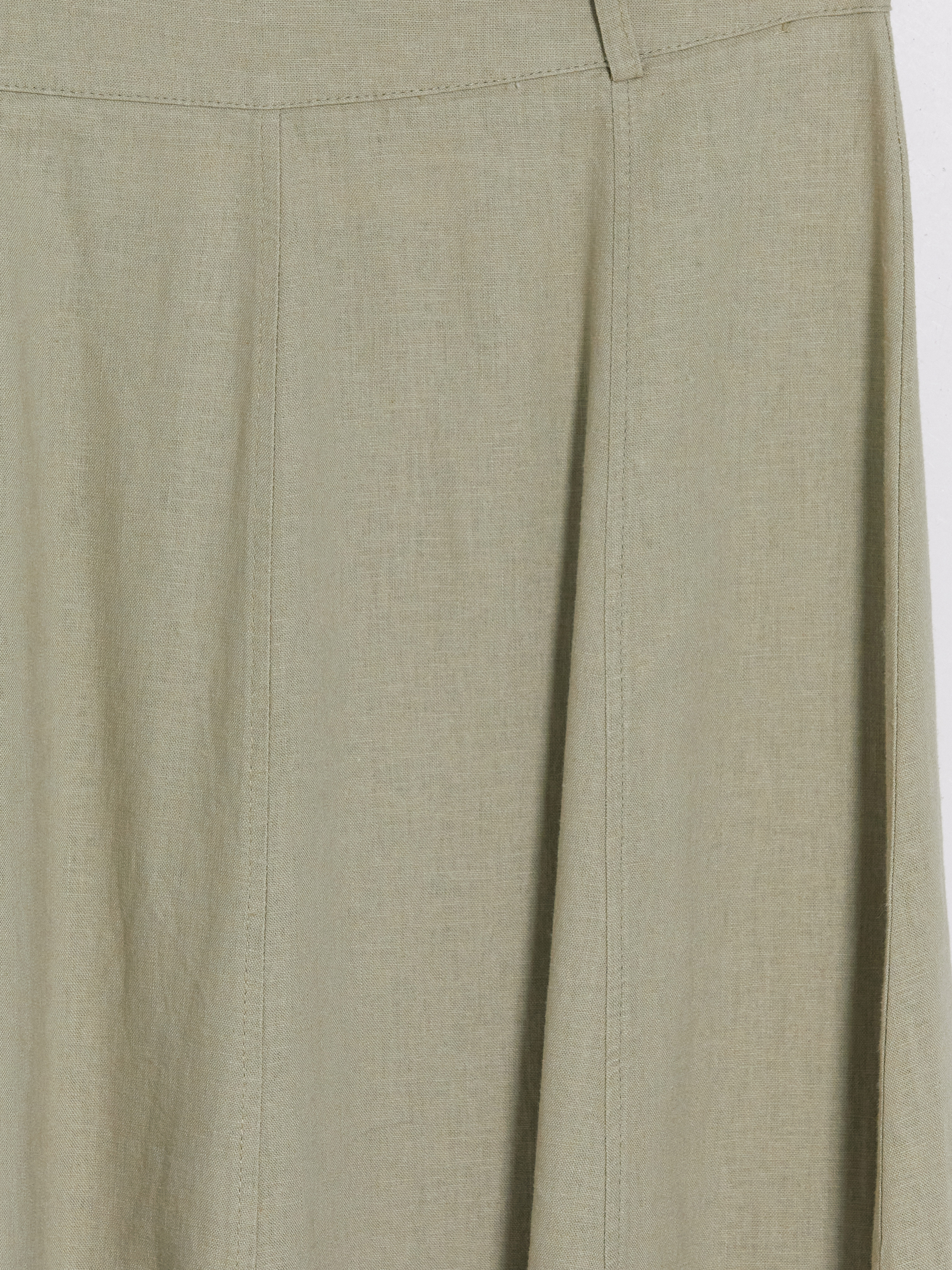 LCW Vision Keten Karışımlı A Kesim Kloş Etek görsel 7